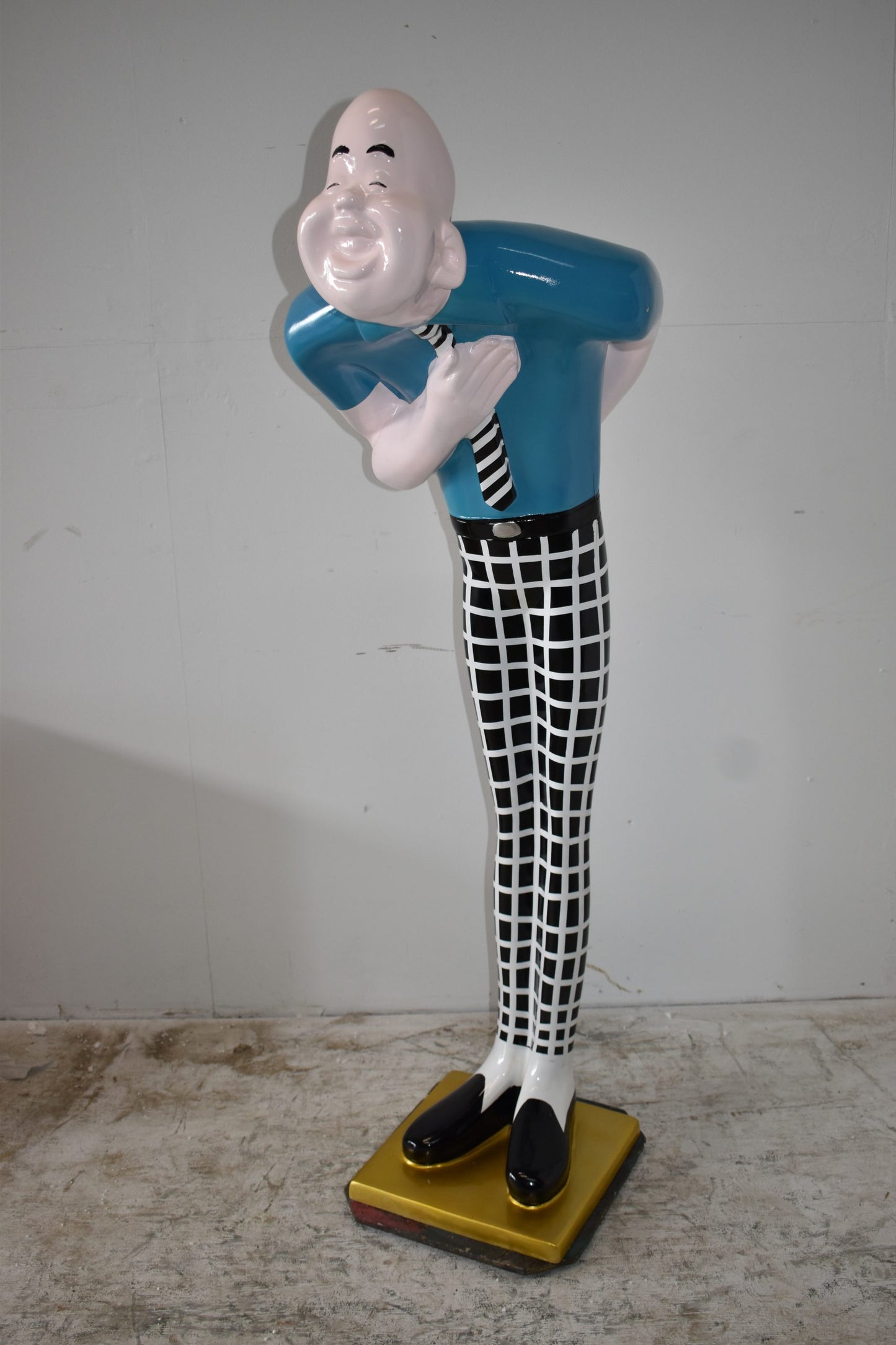 Life Size Male Butler, host statue Made of Resin Size: 15" x 26" x 58"H