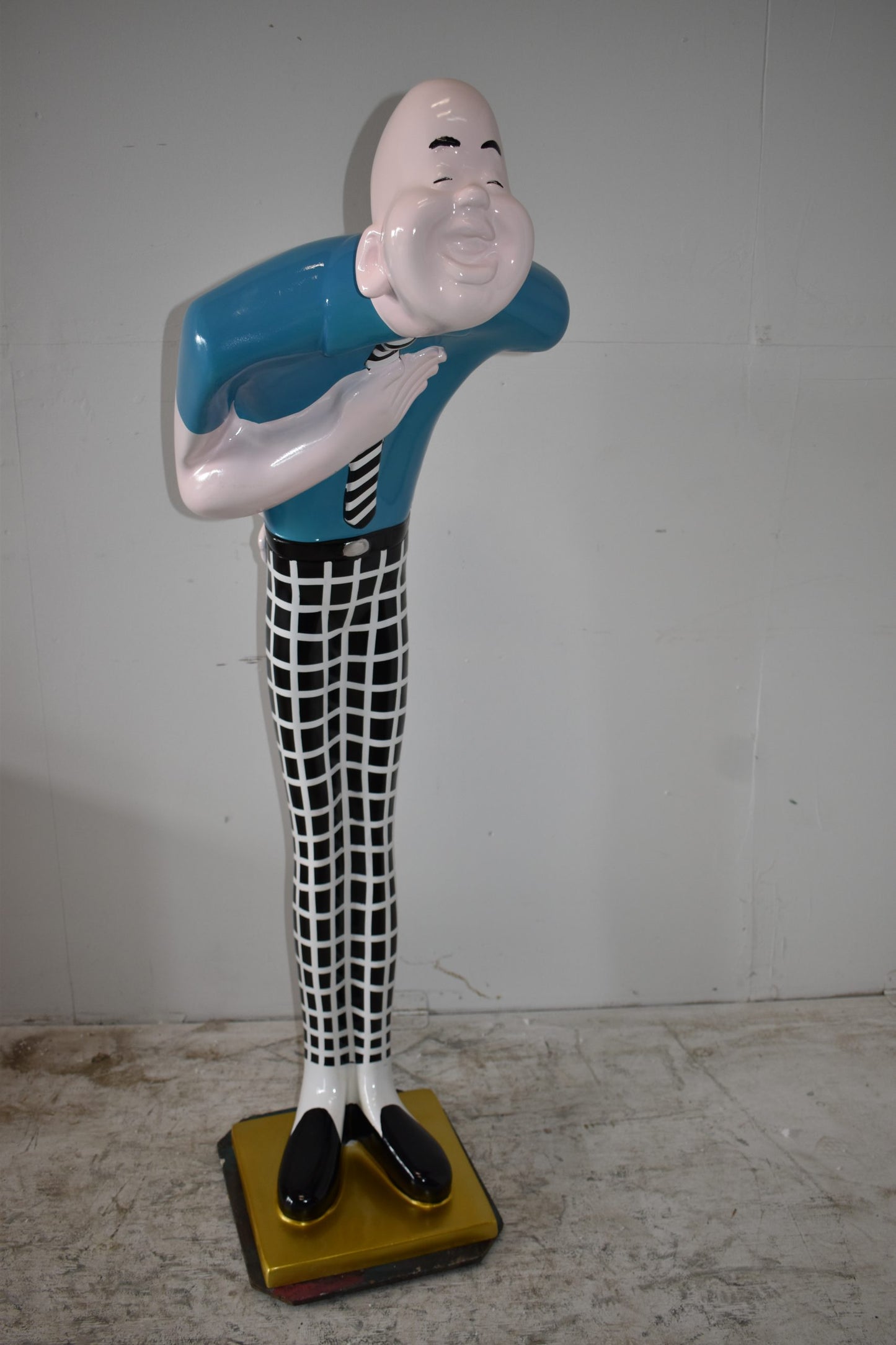 Life Size Male Butler, host statue Made of Resin Size: 15" x 26" x 58"H