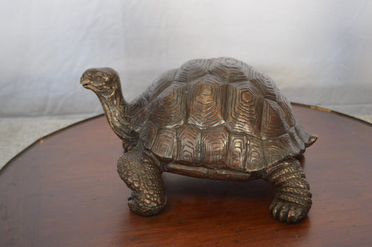 Turtle Bronze Statue - Size: 8"L x 12"W x 7"H.