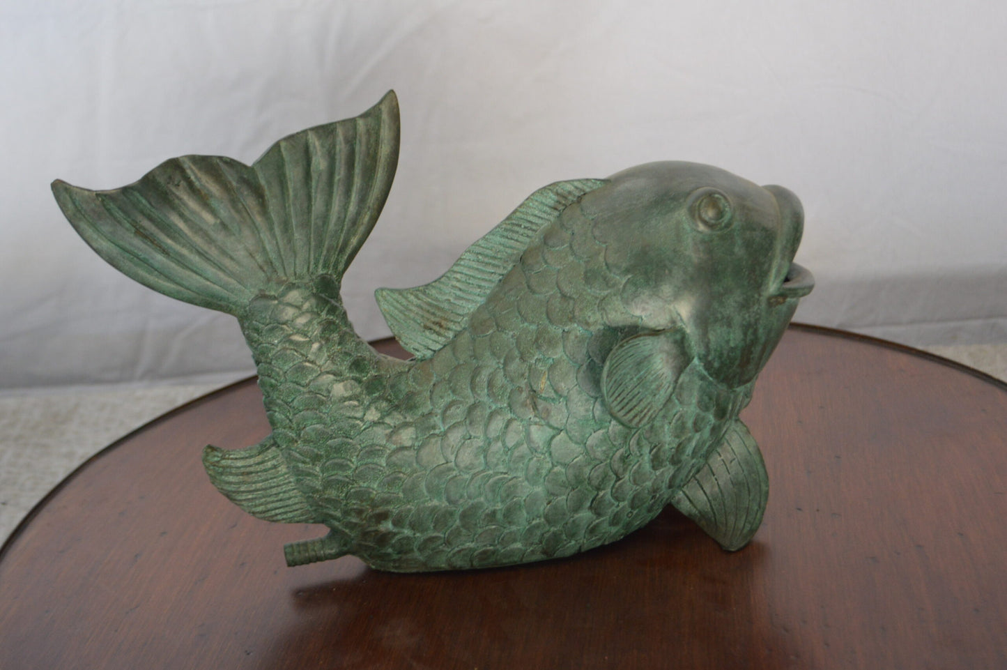 Fish Fountain Medium size Bronze Statue - Size: 13"L x 7"W x 9"H.
