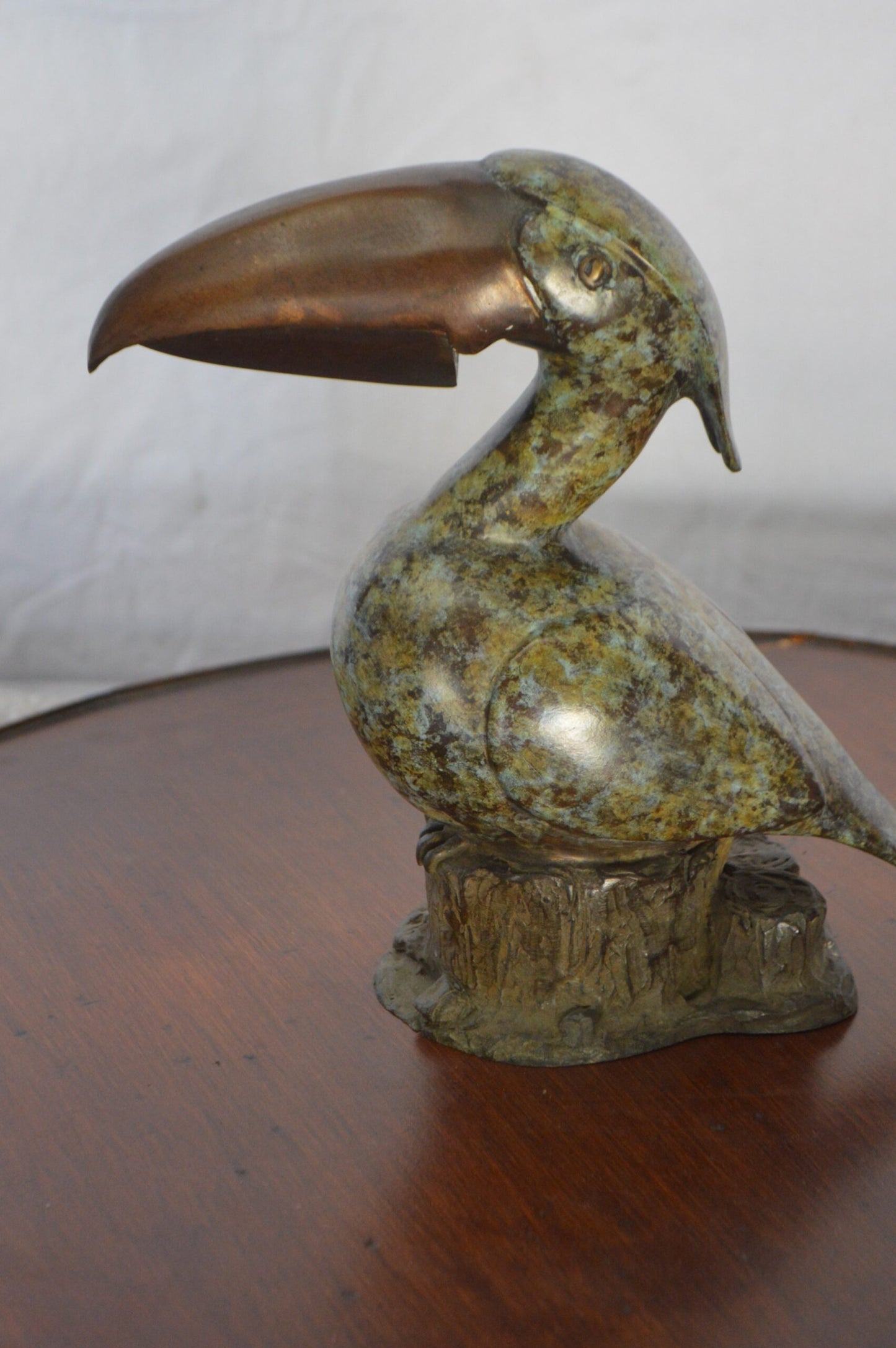 Toucan Bird Bronze Statue Fountain Small - Size: 10"L x 5"W x 10"H.