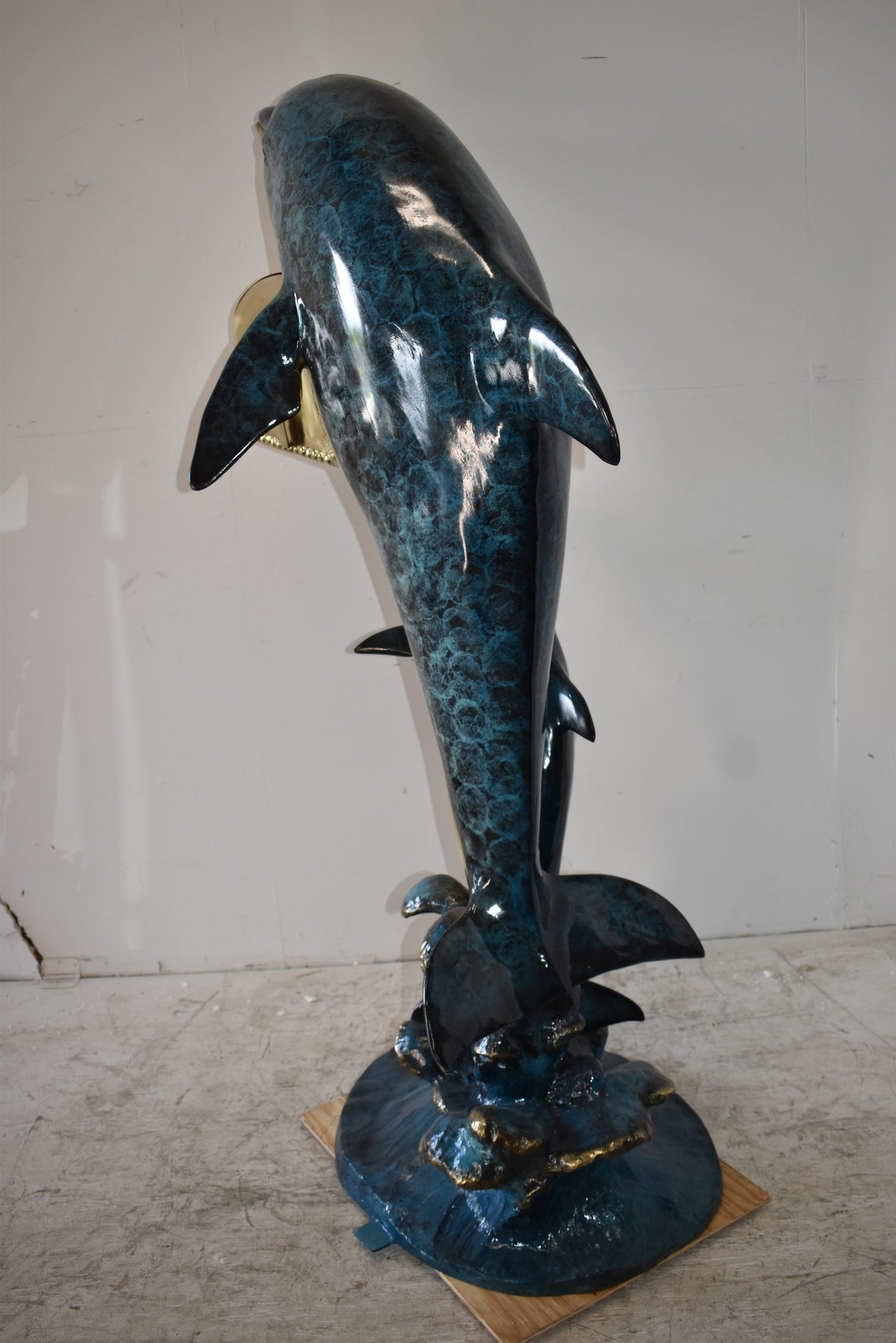Two Dolphins Mailbox Made of Bronze Statue Size: 48" x 31" x 68"H