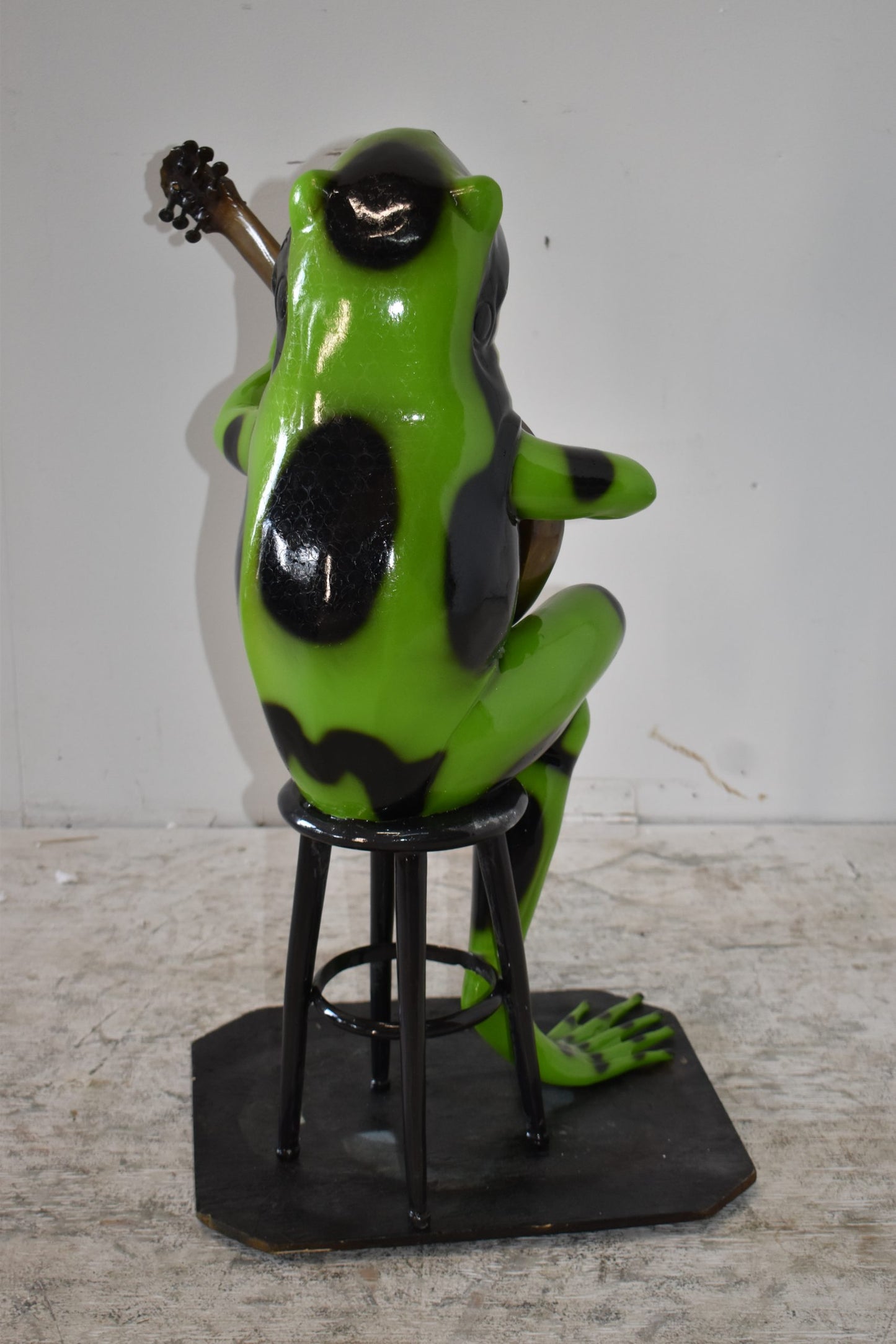 Green Frog Playing the Guitar Bronze Statue Size: 23" x 21" x 29"H