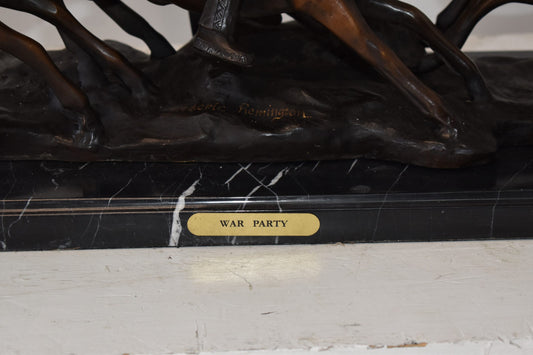 War Party Bronze Statue Replica of Carl Cauba Size: 41" x 12" x 13"H