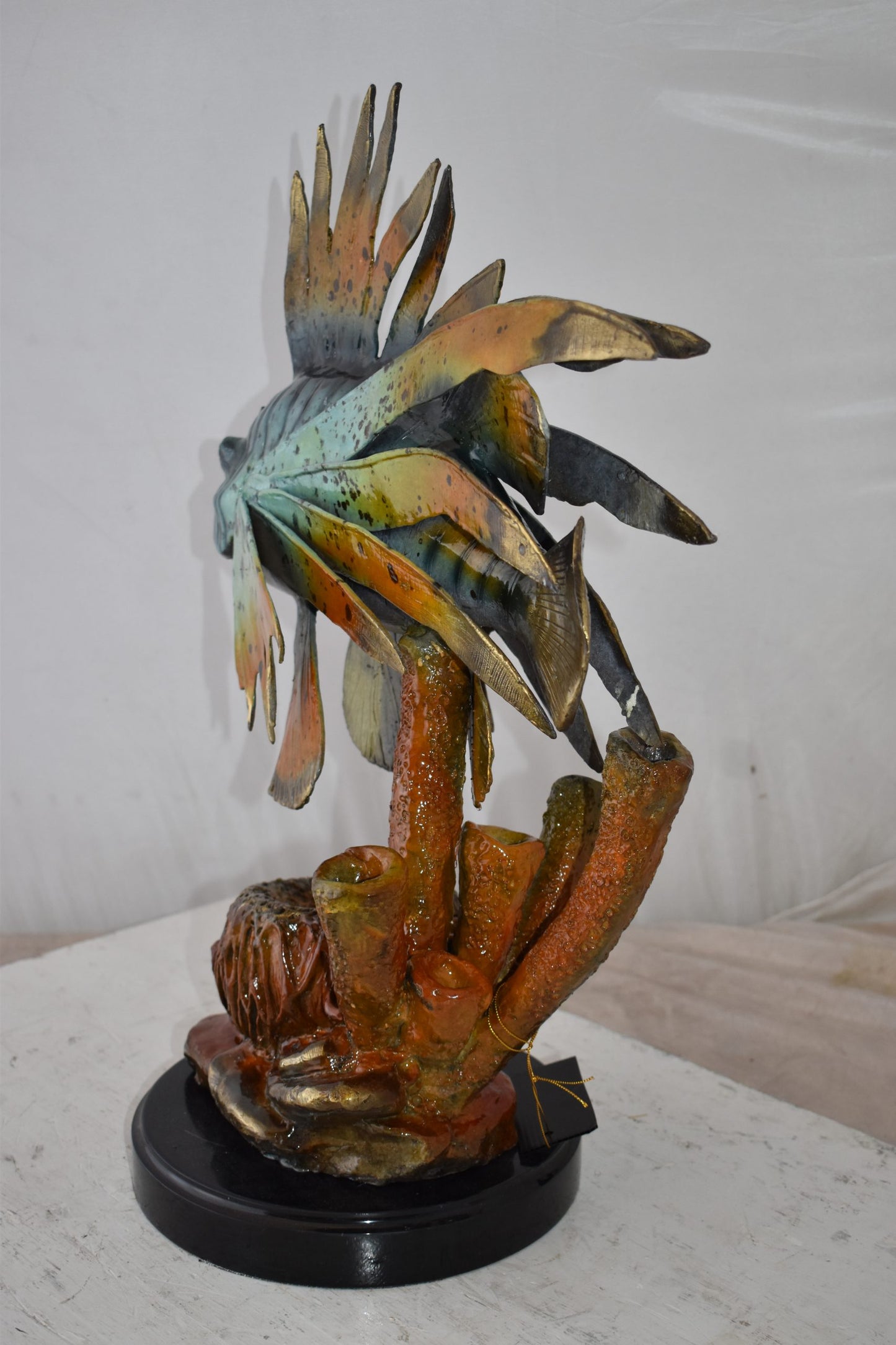 Lionfish Swimming in The Ocean Bronze Statue Size: 20" x 12" x 25"H