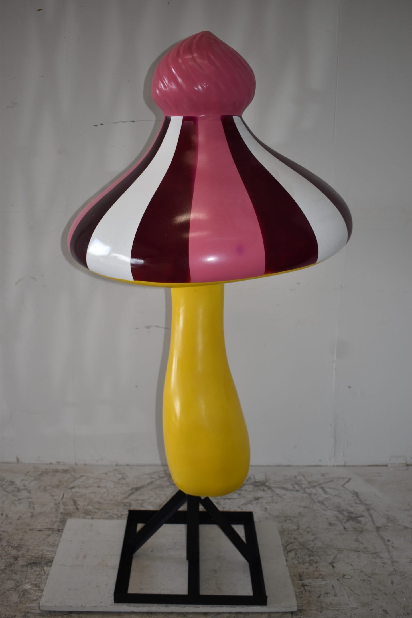 Happy Giant Mushroom Made of Resin for Indoors Outdoors Size: 34" x 34" x 64"H