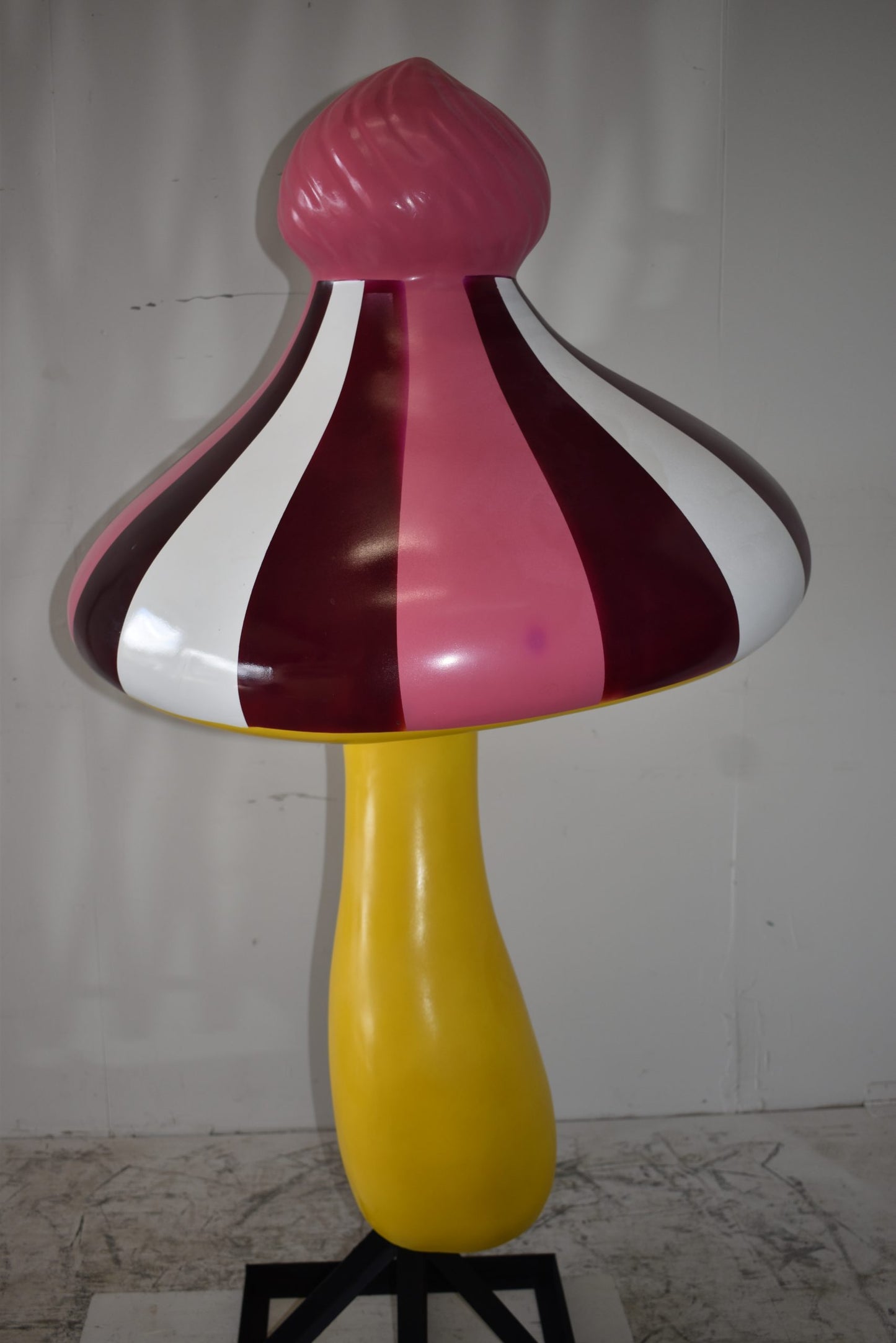 Happy Giant Mushroom Made of Resin for Indoors Outdoors Size: 34" x 34" x 64"H
