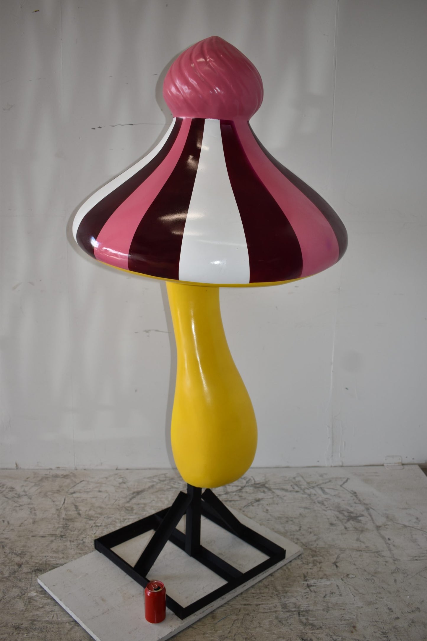 Happy Giant Mushroom Made of Resin for Indoors Outdoors Size: 34" x 34" x 64"H