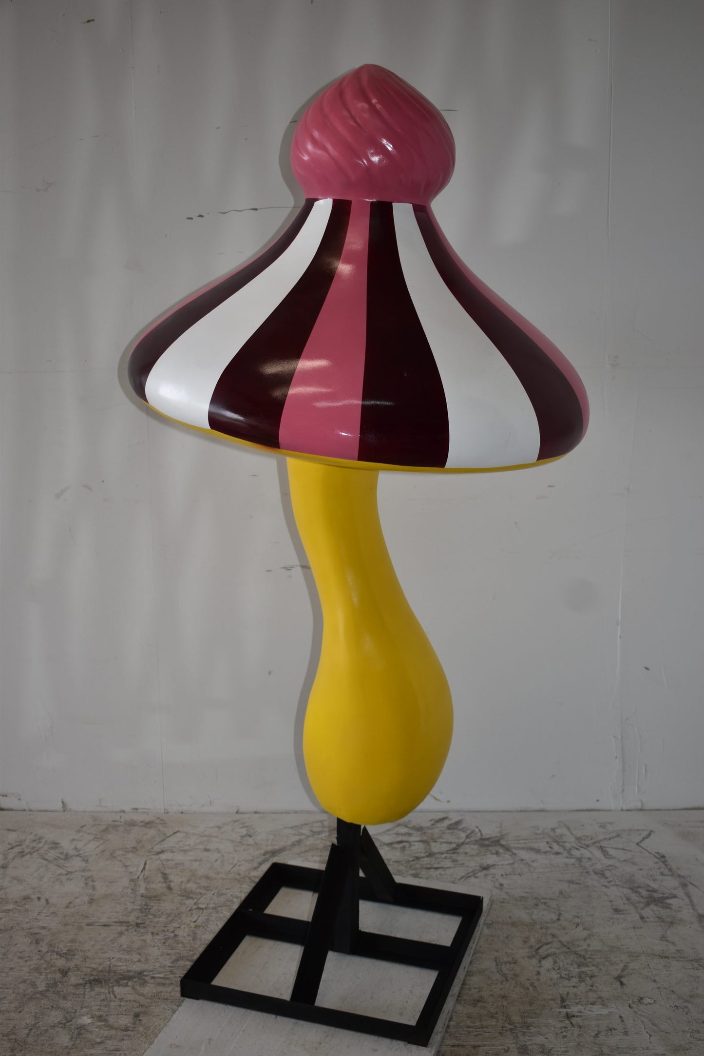 Happy Giant Mushroom Made of Resin for Indoors Outdoors Size: 34" x 34" x 64"H