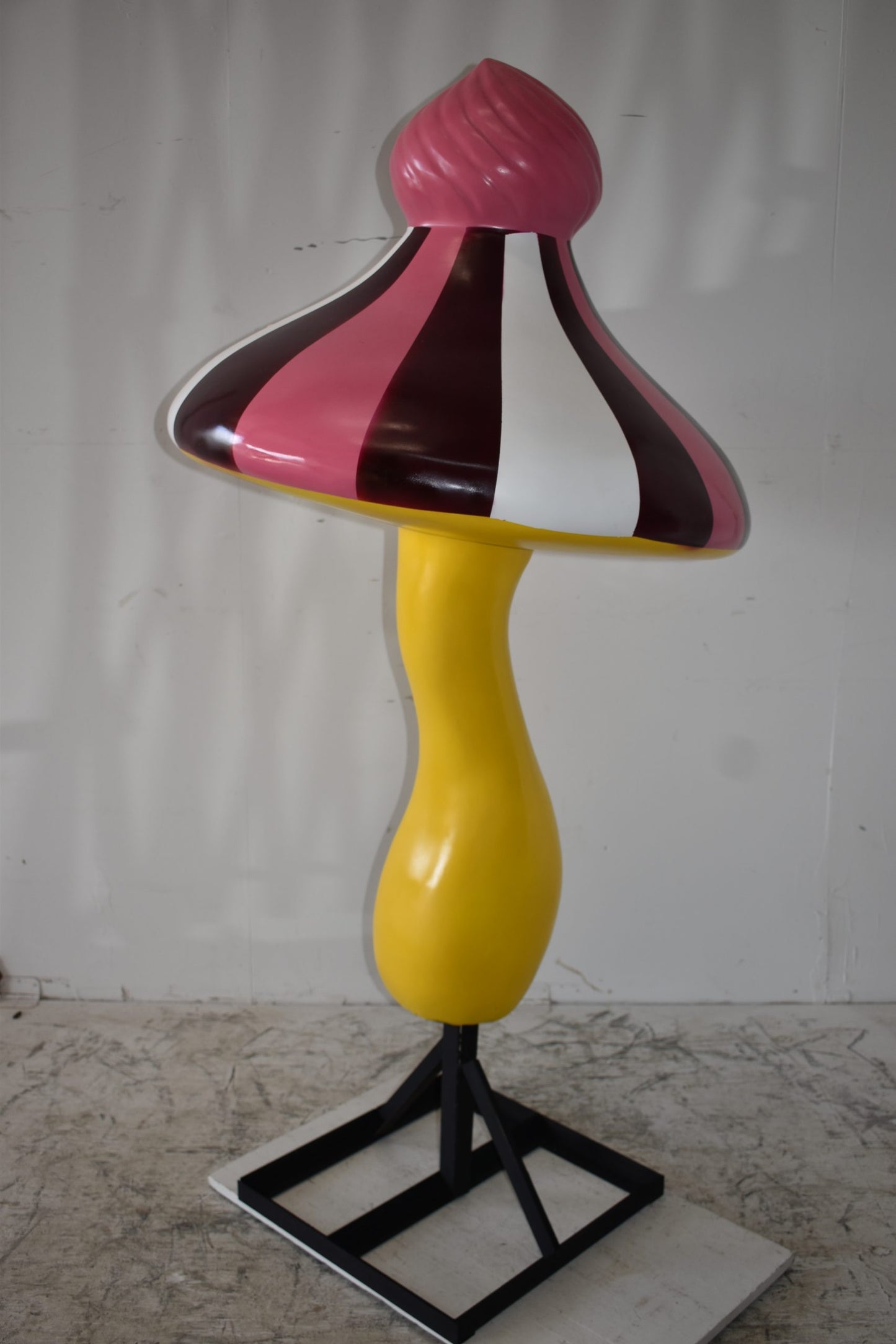 Happy Giant Mushroom Made of Resin for Indoors Outdoors Size: 34" x 34" x 64"H
