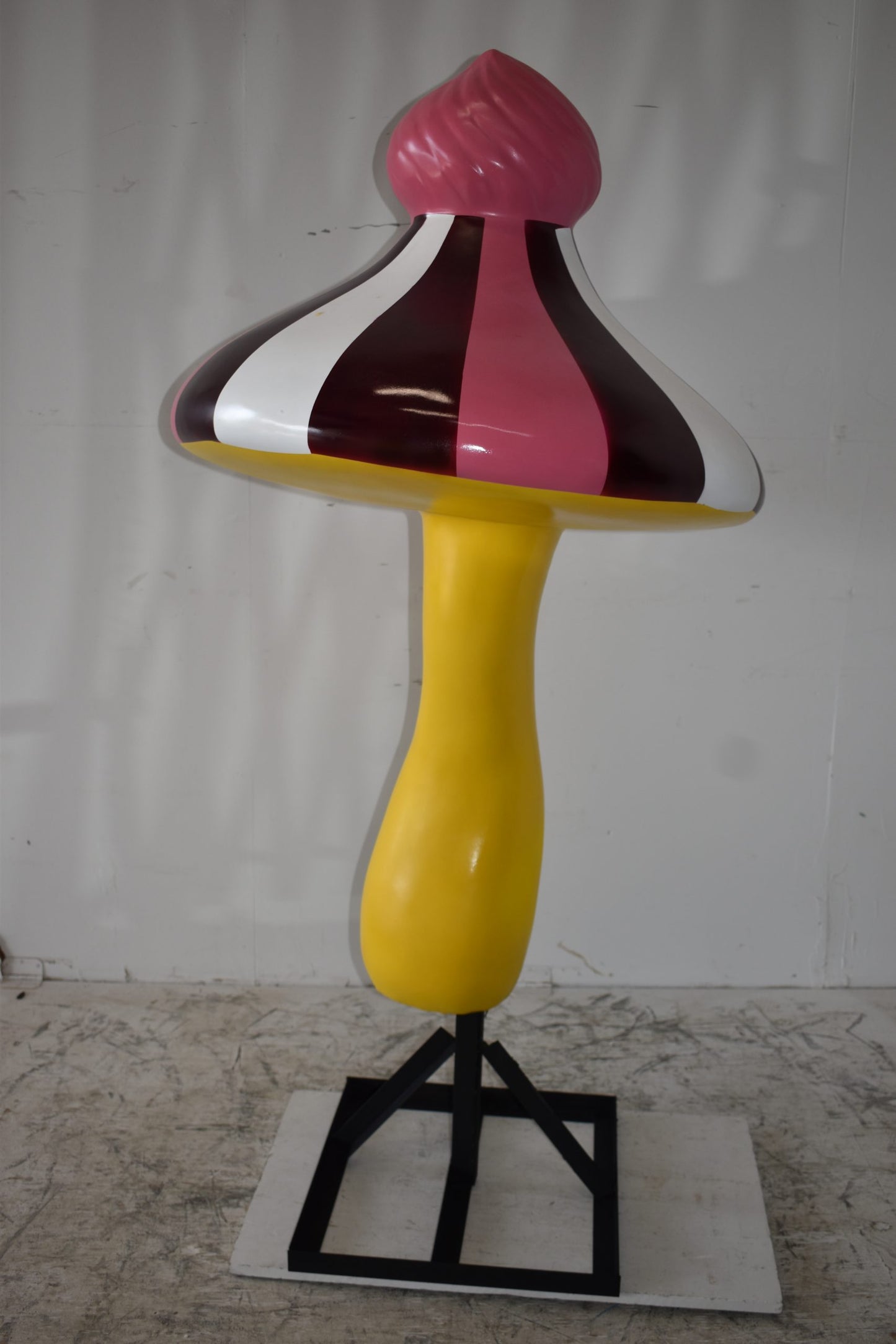 Happy Giant Mushroom Made of Resin for Indoors Outdoors Size: 34" x 34" x 64"H