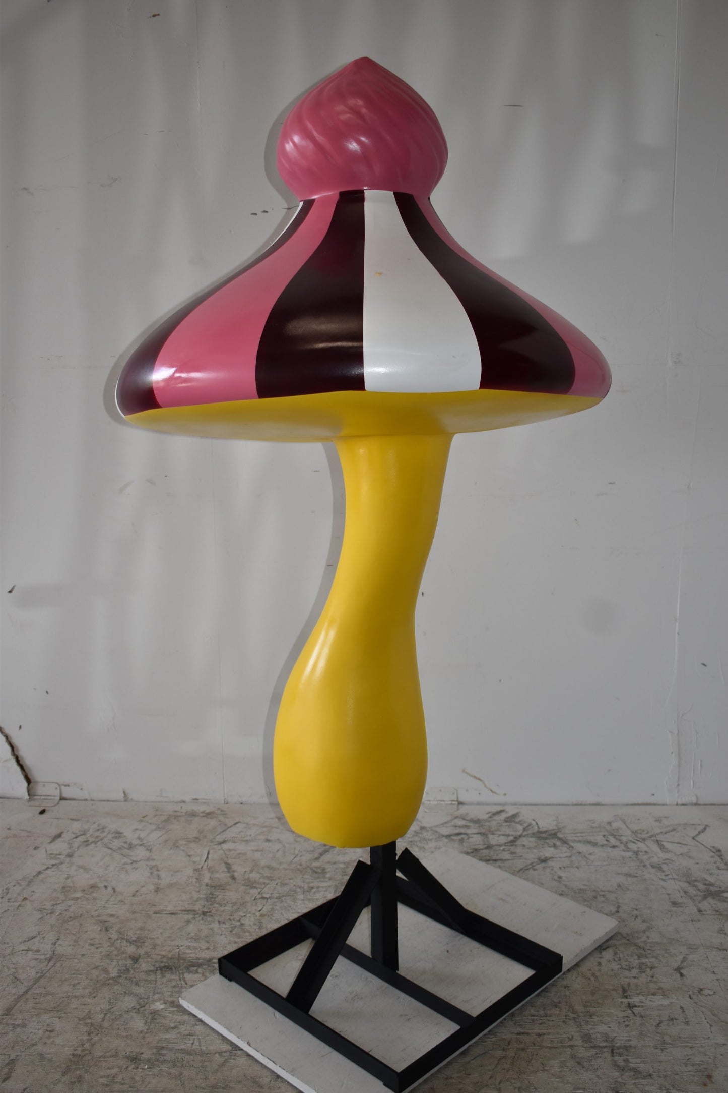 Happy Giant Mushroom Made of Resin for Indoors Outdoors Size: 34" x 34" x 64"H