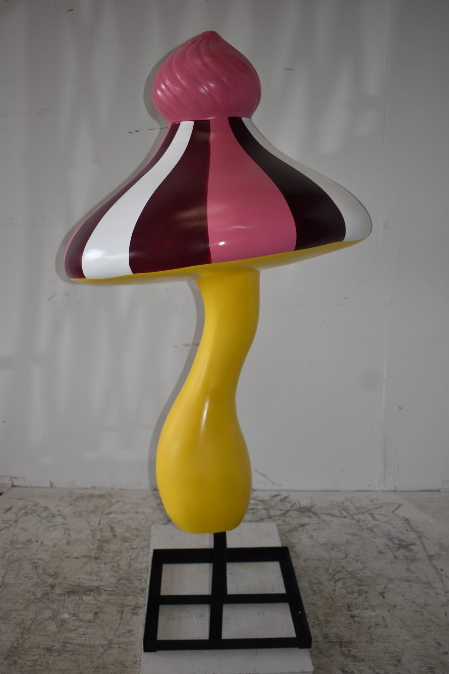 Happy Giant Mushroom Made of Resin for Indoors Outdoors Size: 34" x 34" x 64"H