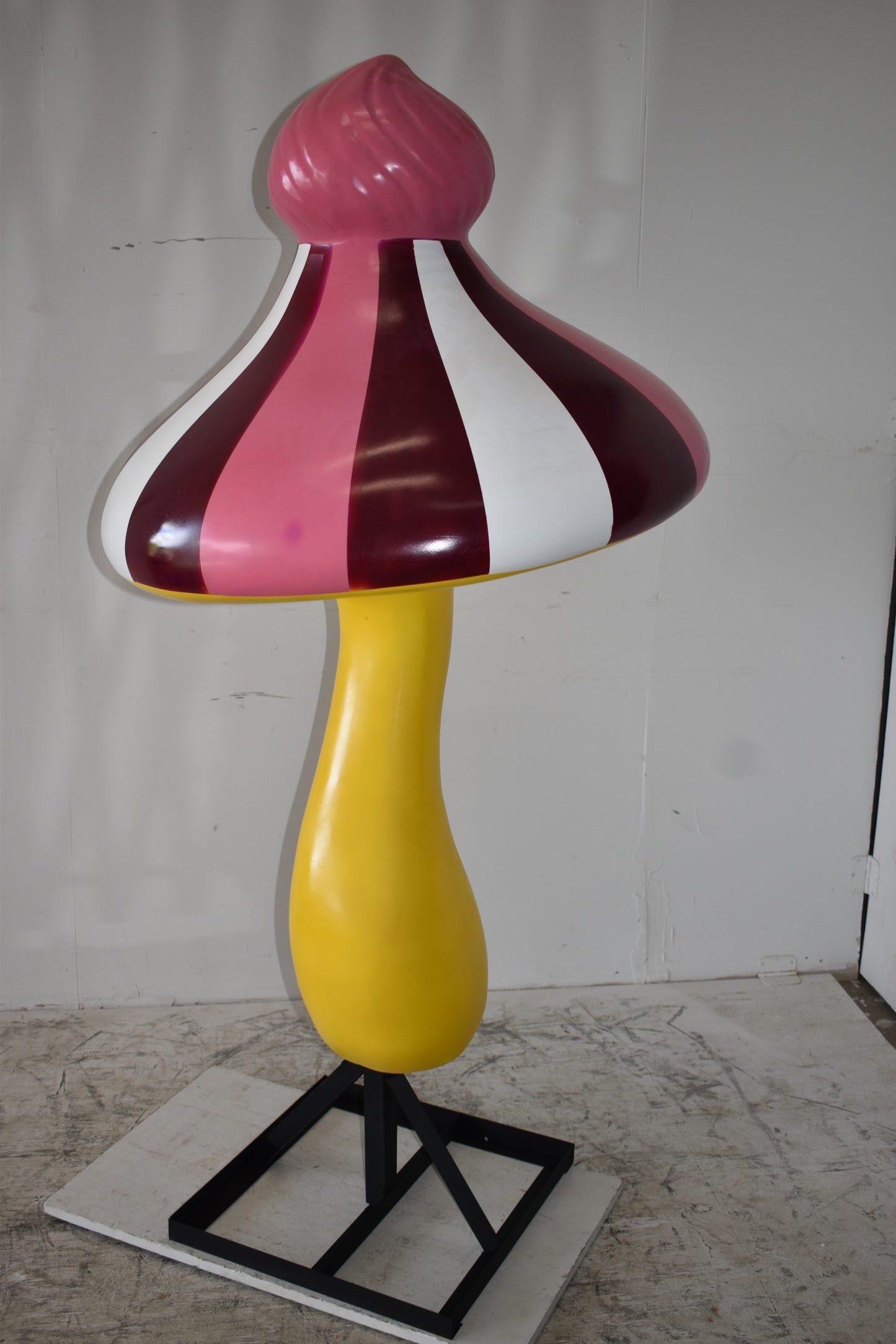 Happy Giant Mushroom Made of Resin for Indoors Outdoors Size: 34" x 34" x 64"H