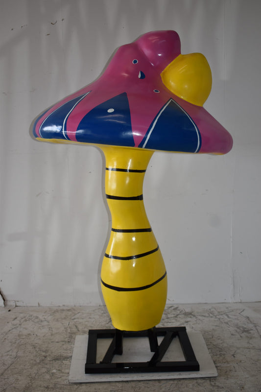 Happy Giant Mushroom Made of Resin for Outdoors Indoors Size: 43" x 43" x 68"H