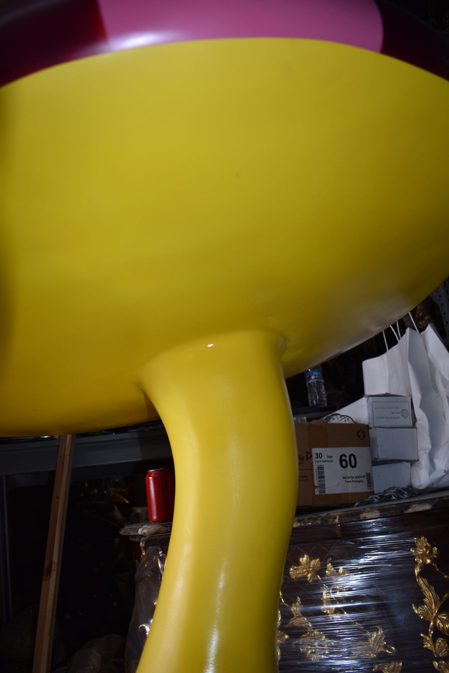 Happy Giant Mushroom Made of Resin for Indoors Outdoors Size: 34" x 34" x 64"H