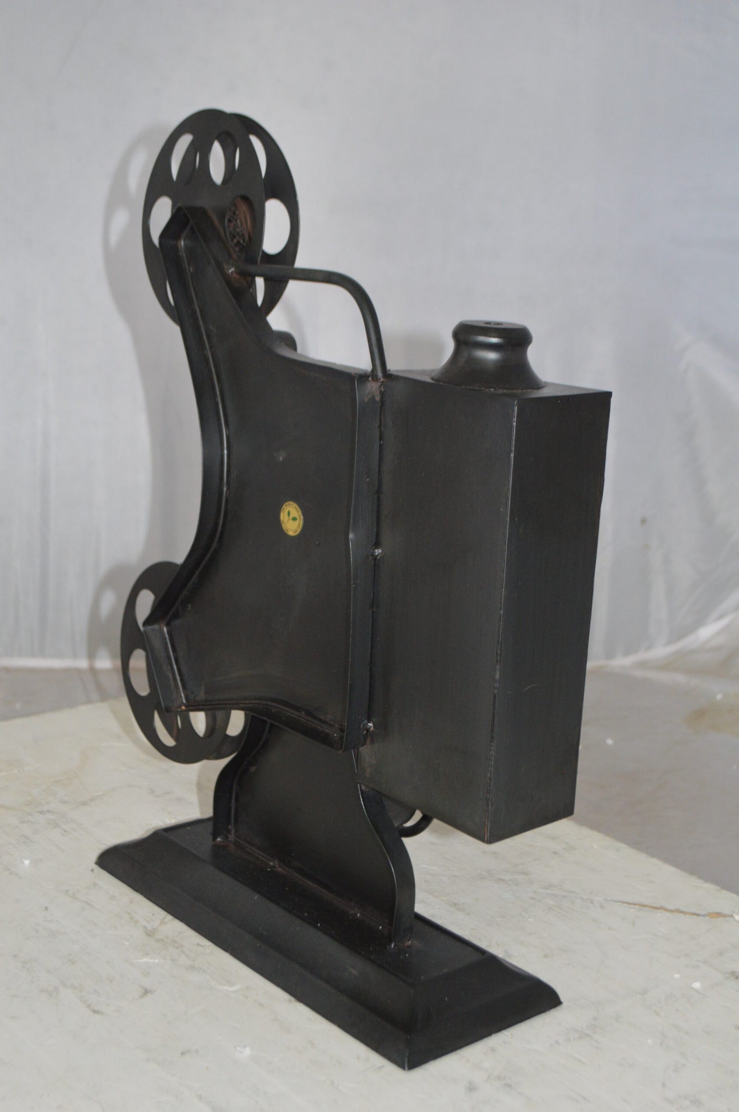 Movie Reel Abstract Metal Statue - Size: 13"L x 4"W x 19"H.