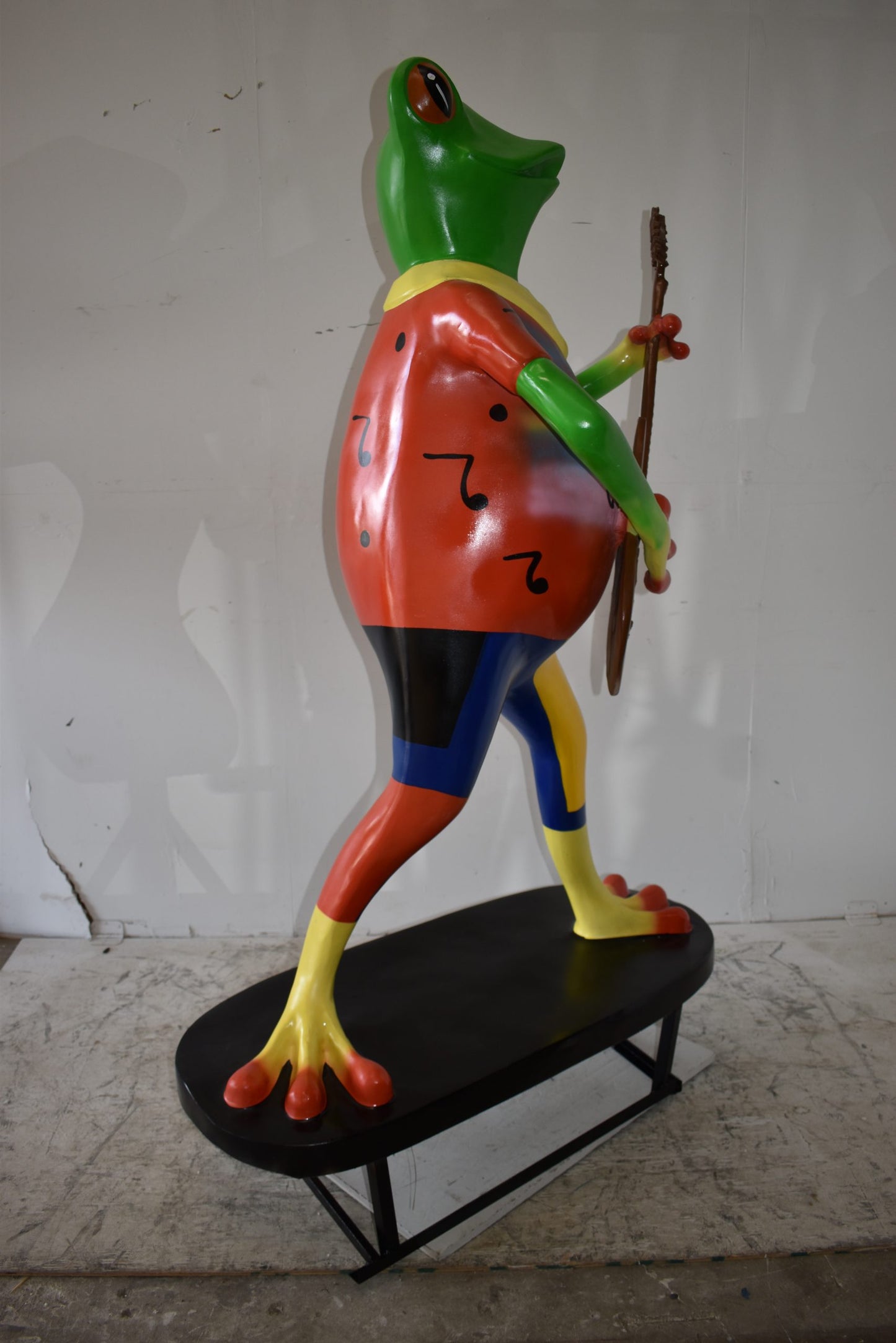 Giant Happy Frog Playing the Guitar Good for Outdoors Size: 46" x 28" x 70"H