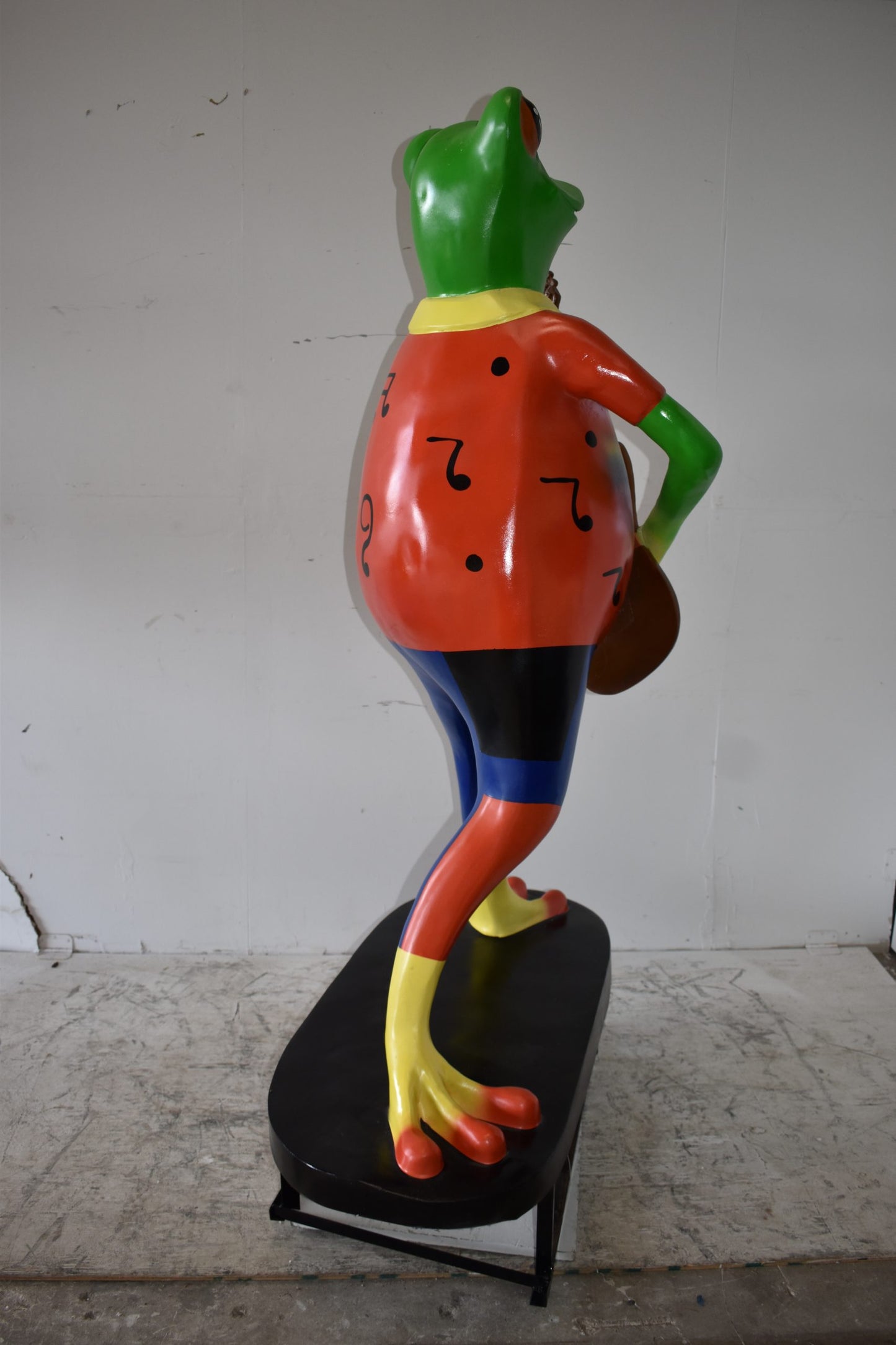 Giant Happy Frog Playing the Guitar Good for Outdoors Size: 46" x 28" x 70"H