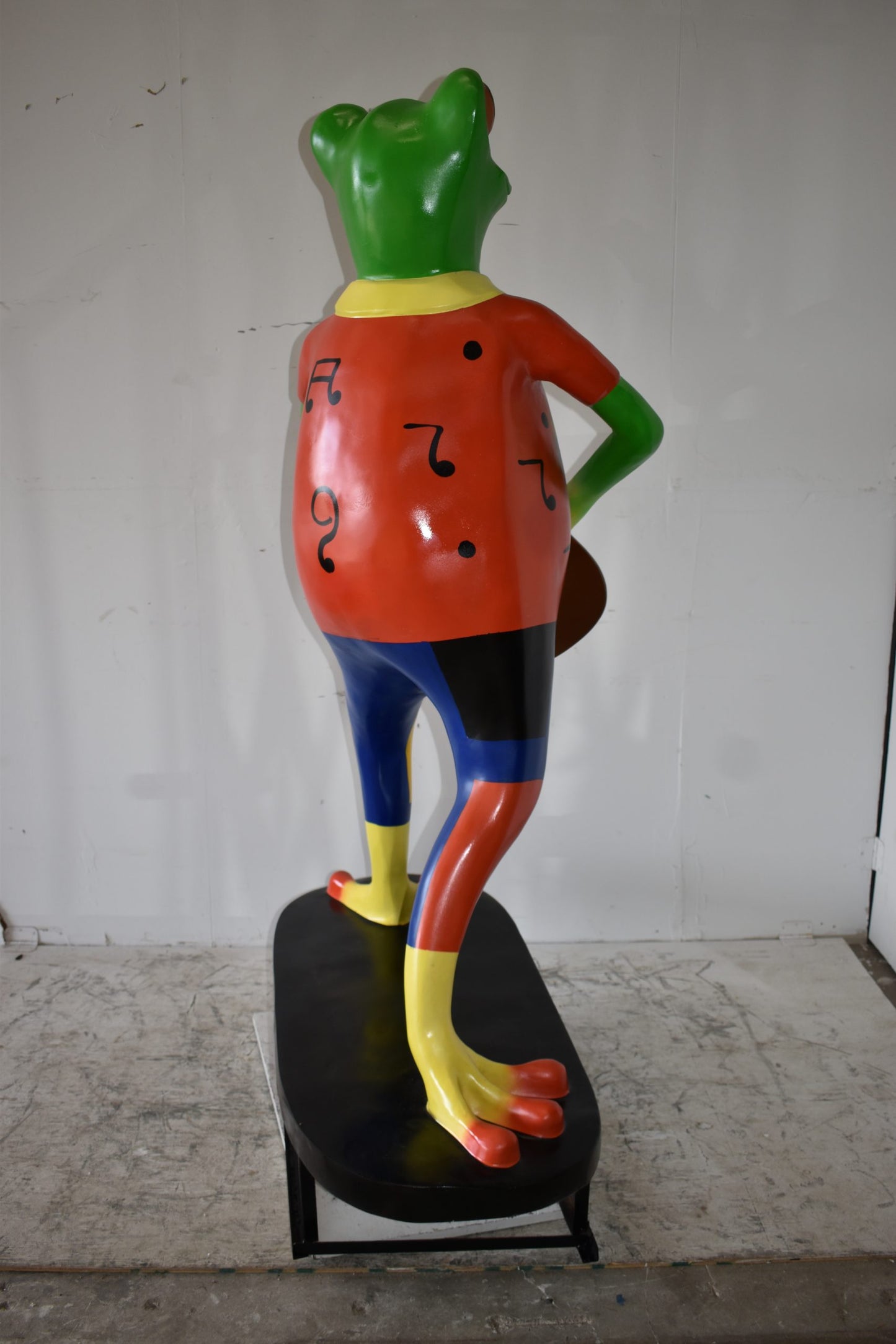 Giant Happy Frog Playing the Guitar Good for Outdoors Size: 46" x 28" x 70"H