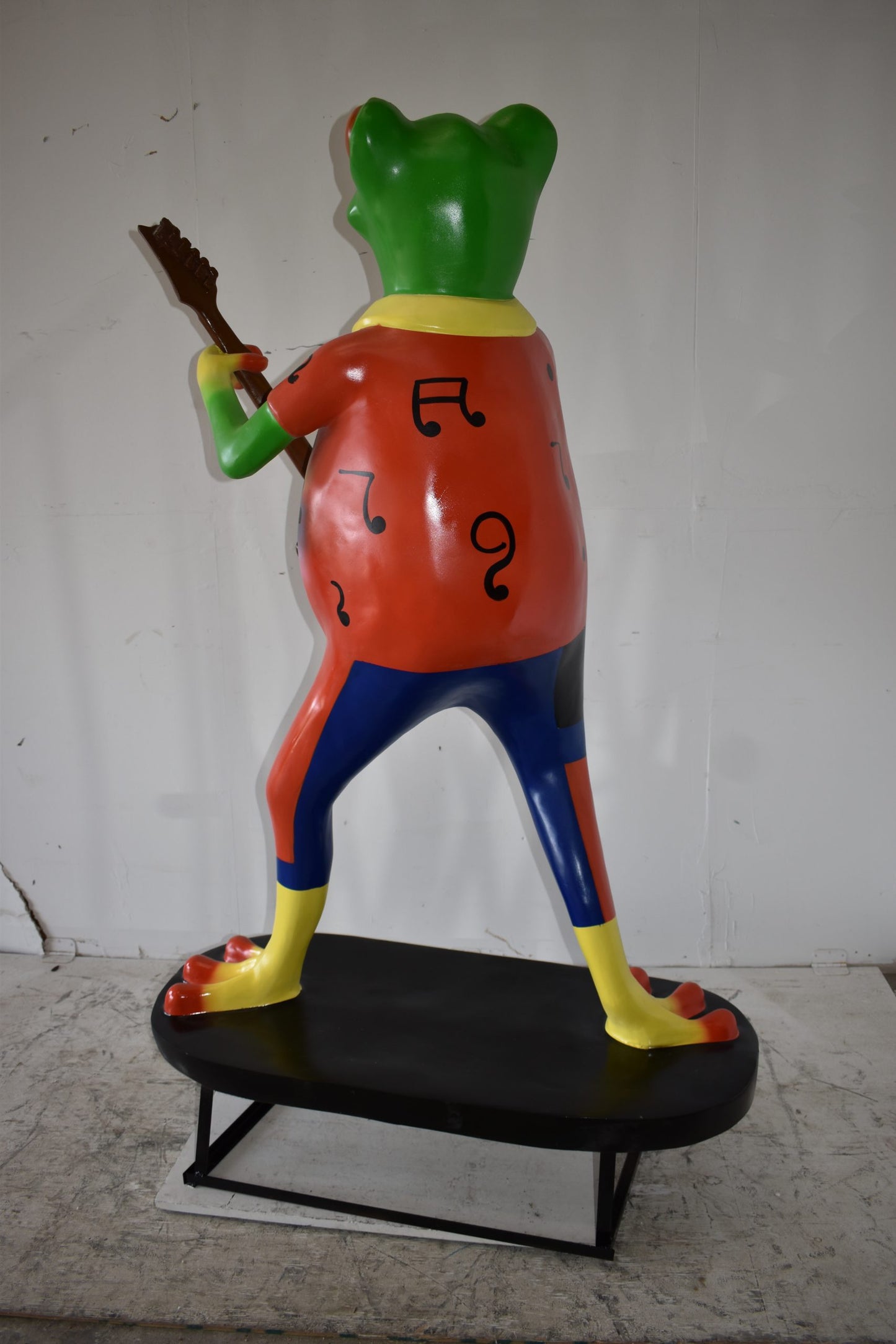 Giant Happy Frog Playing the Guitar Good for Outdoors Size: 46" x 28" x 70"H