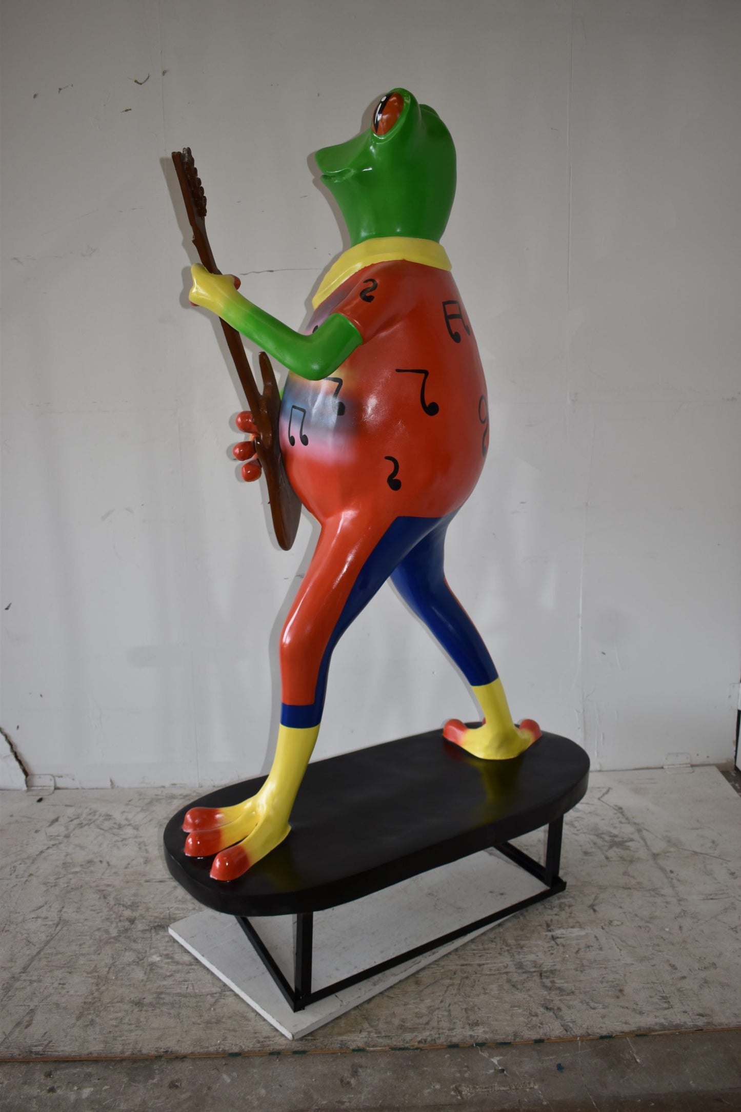 Giant Happy Frog Playing the Guitar Good for Outdoors Size: 46" x 28" x 70"H
