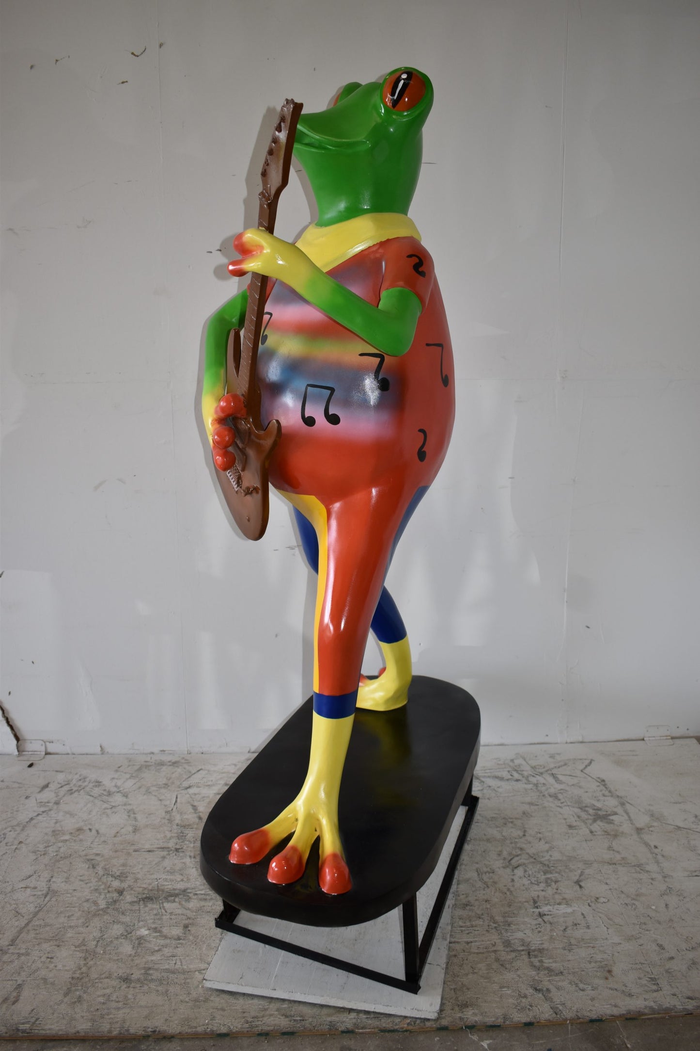 Giant Happy Frog Playing the Guitar Good for Outdoors Size: 46" x 28" x 70"H