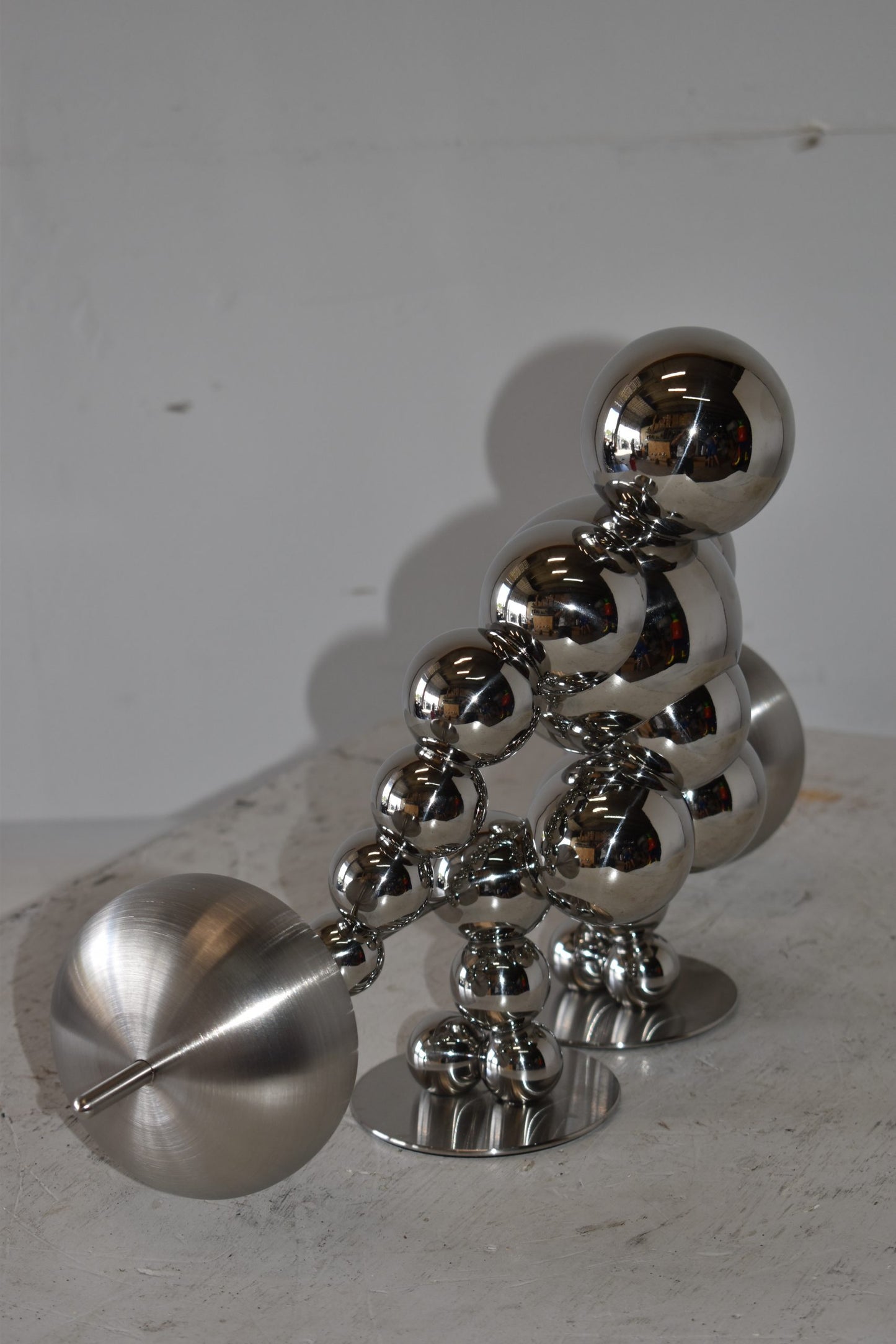 Modern Art Weightlifter First Pull Position Chrome Statue Size: 20" x 8" x 11"H