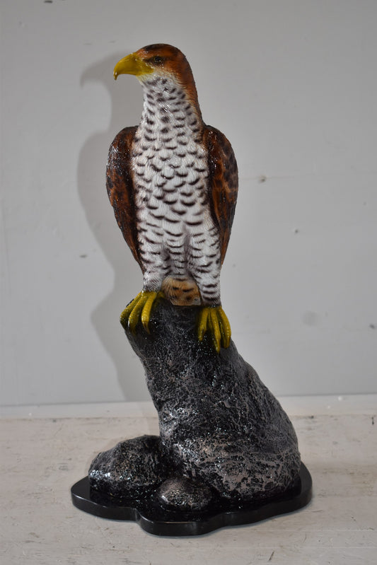 Eagle Standing on a Rock Looking for Prey Size: 10" x 13" x 22"H