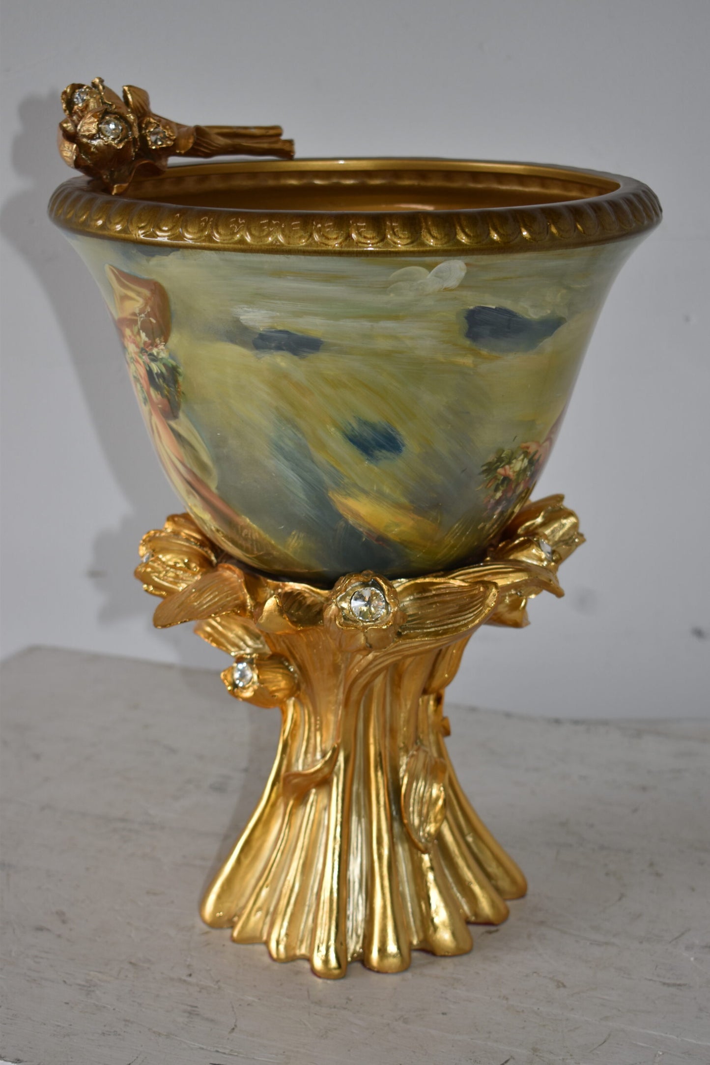 Decorative Resin Vase Embellished with Fairy Flora Size: 12" x 12" x 18"H