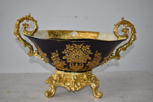 Short And Rounded Decoration Resin Vase Size: 20" x 12" x 13"H