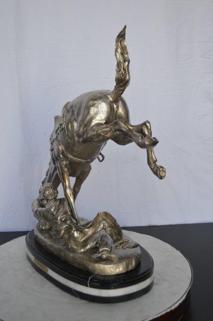 Remington Wicked Pony silver finish Bronze Statue - Size: 11"L x 22"W x 26"H.