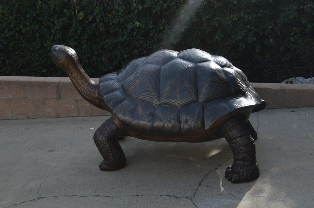 Giant Tortoise - Turtle bronze statue -  Size: 64"L x 36"W x 36"H.