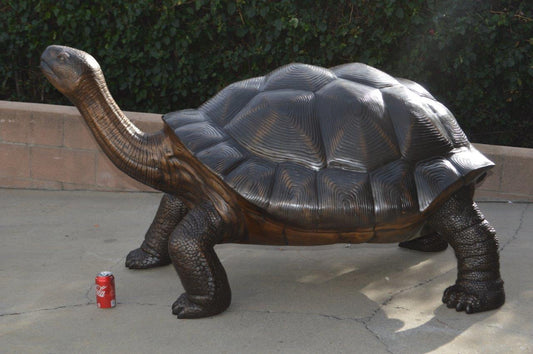 Giant Tortoise - Turtle bronze statue -  Size: 64"L x 36"W x 36"H.