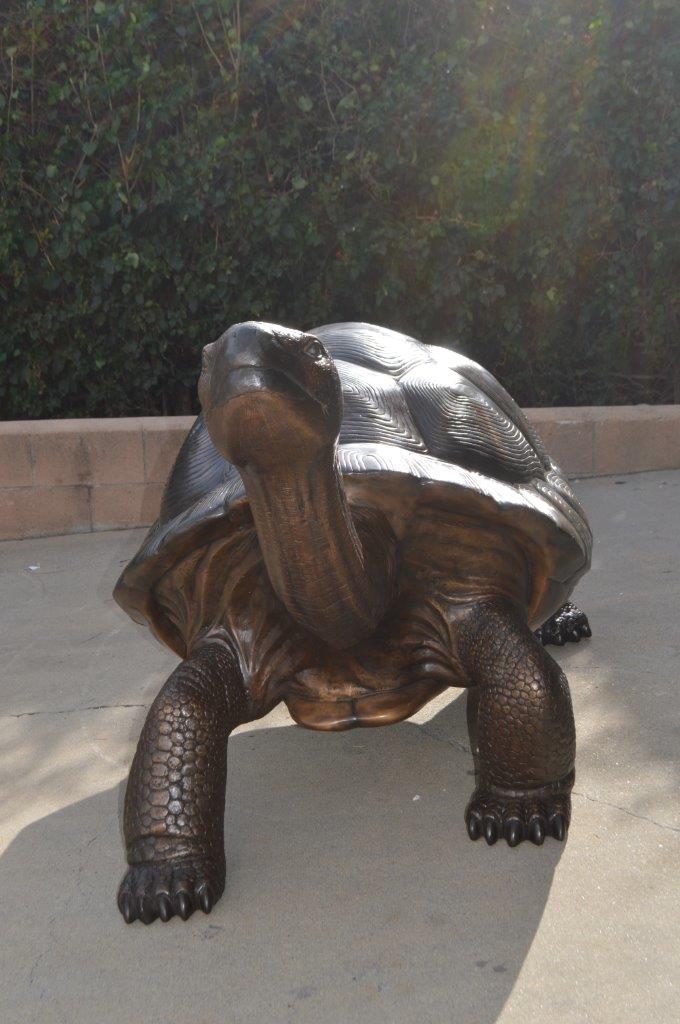 Giant Tortoise - Turtle bronze statue -  Size: 64"L x 36"W x 36"H.