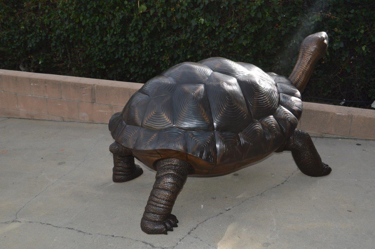 Giant Tortoise - Turtle bronze statue -  Size: 64"L x 36"W x 36"H.
