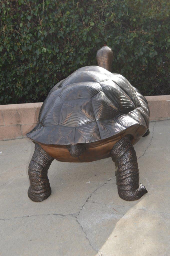 Giant Tortoise - Turtle bronze statue -  Size: 64"L x 36"W x 36"H.