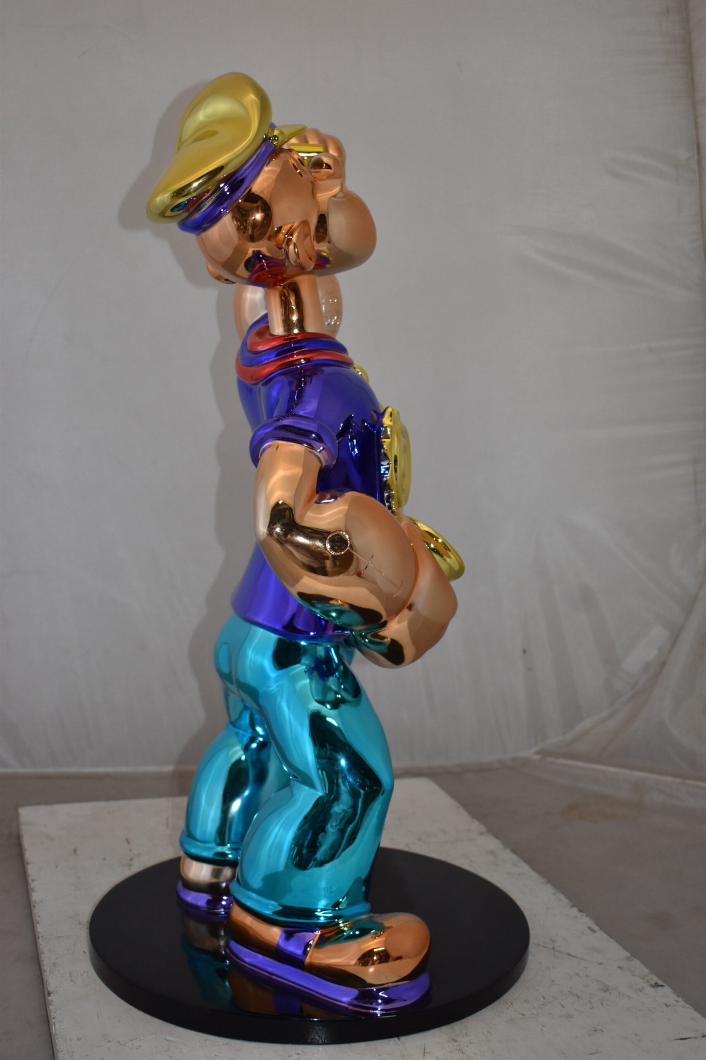 Popeye with Purple shirt Resin Statue Size: 18" x 16" x 31"H