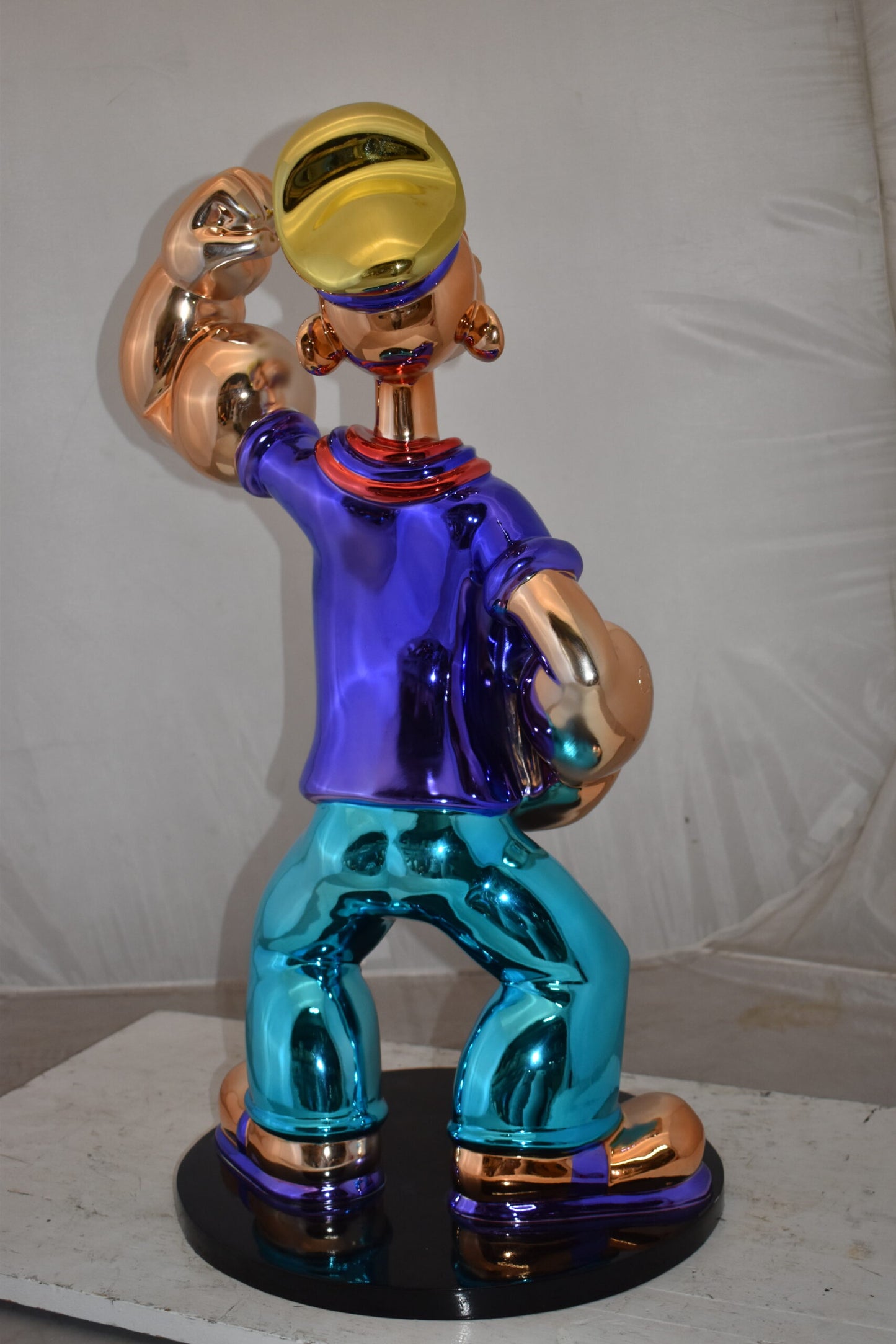 Popeye with Purple shirt Resin Statue Size: 18" x 16" x 31"H