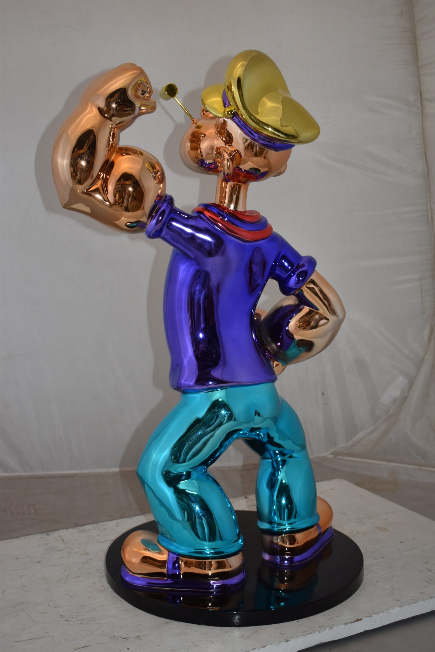 Popeye with Purple shirt Resin Statue Size: 18" x 16" x 31"H
