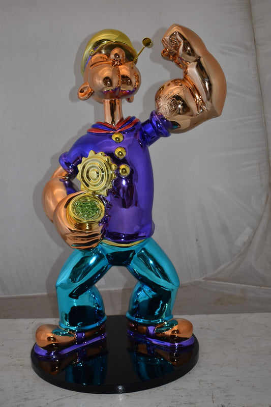 Popeye with Purple shirt Resin Statue Size: 18" x 16" x 31"H