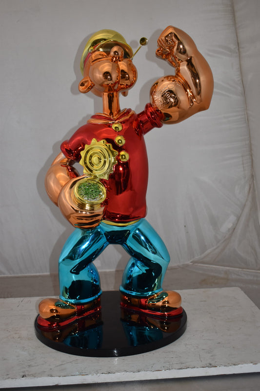 Popeye with Red shirt Resin Statue Size: 18" x 16" x 31"H