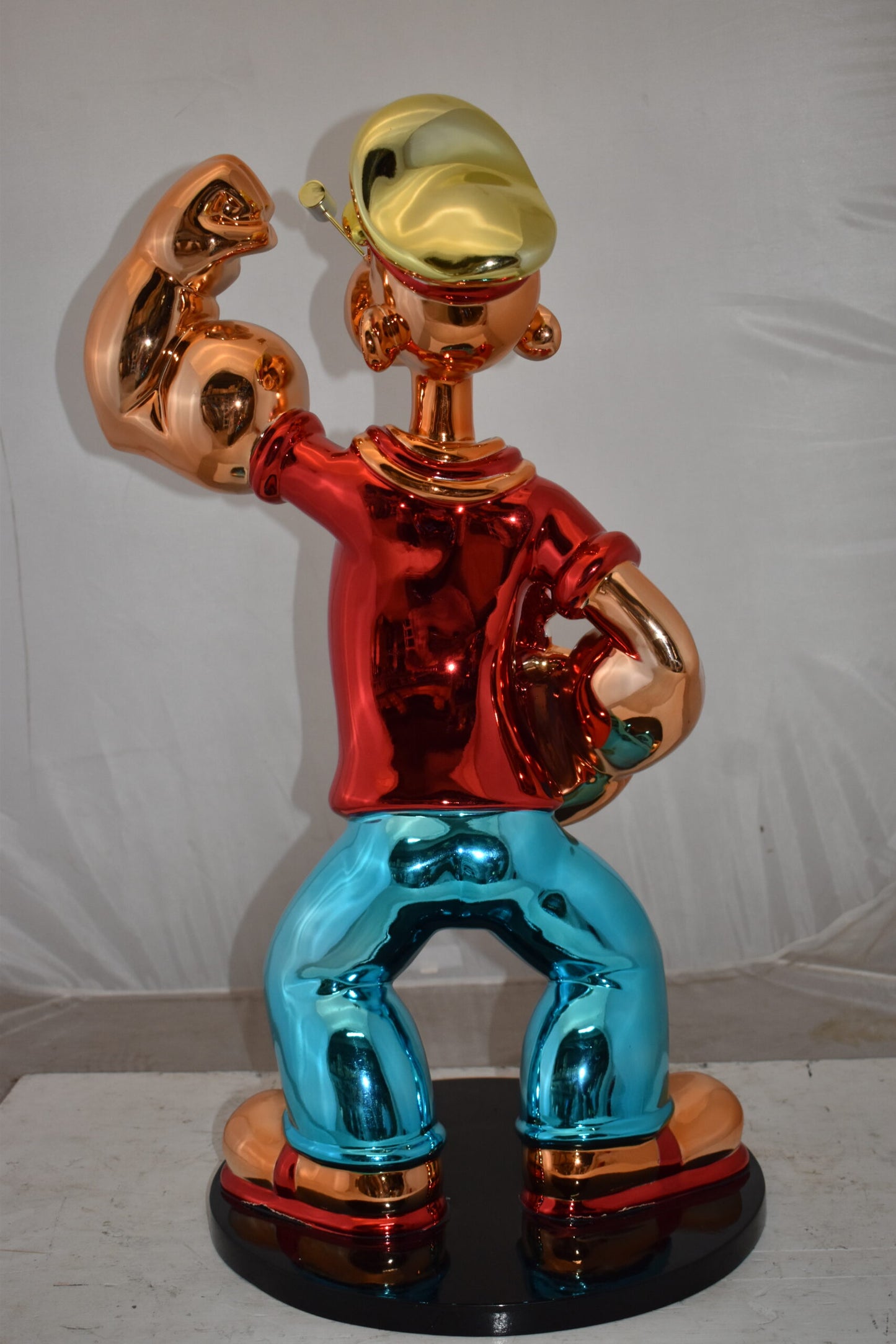 Popeye with Red shirt Resin Statue Size: 18" x 16" x 31"H