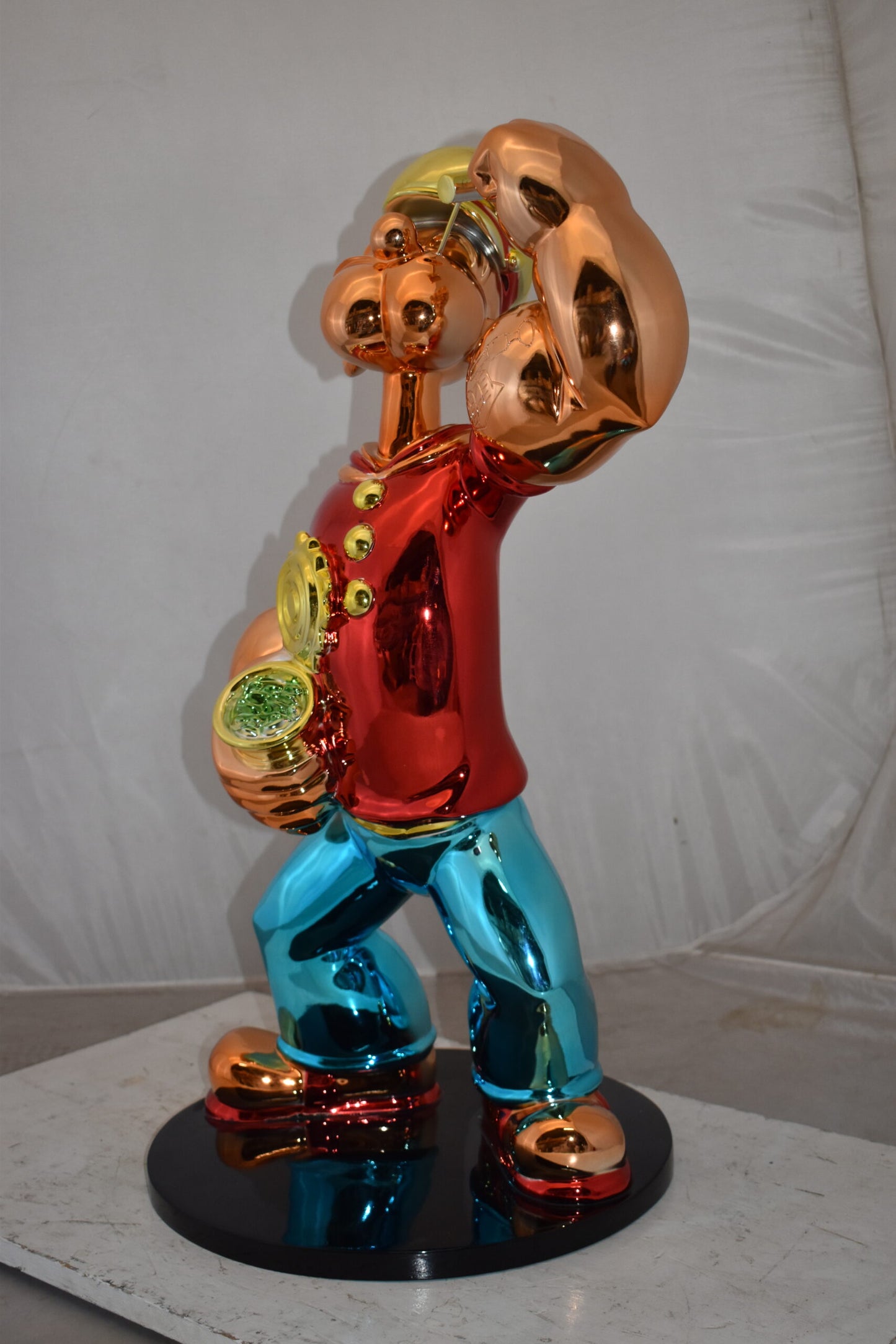 Popeye with Red shirt Resin Statue Size: 18" x 16" x 31"H