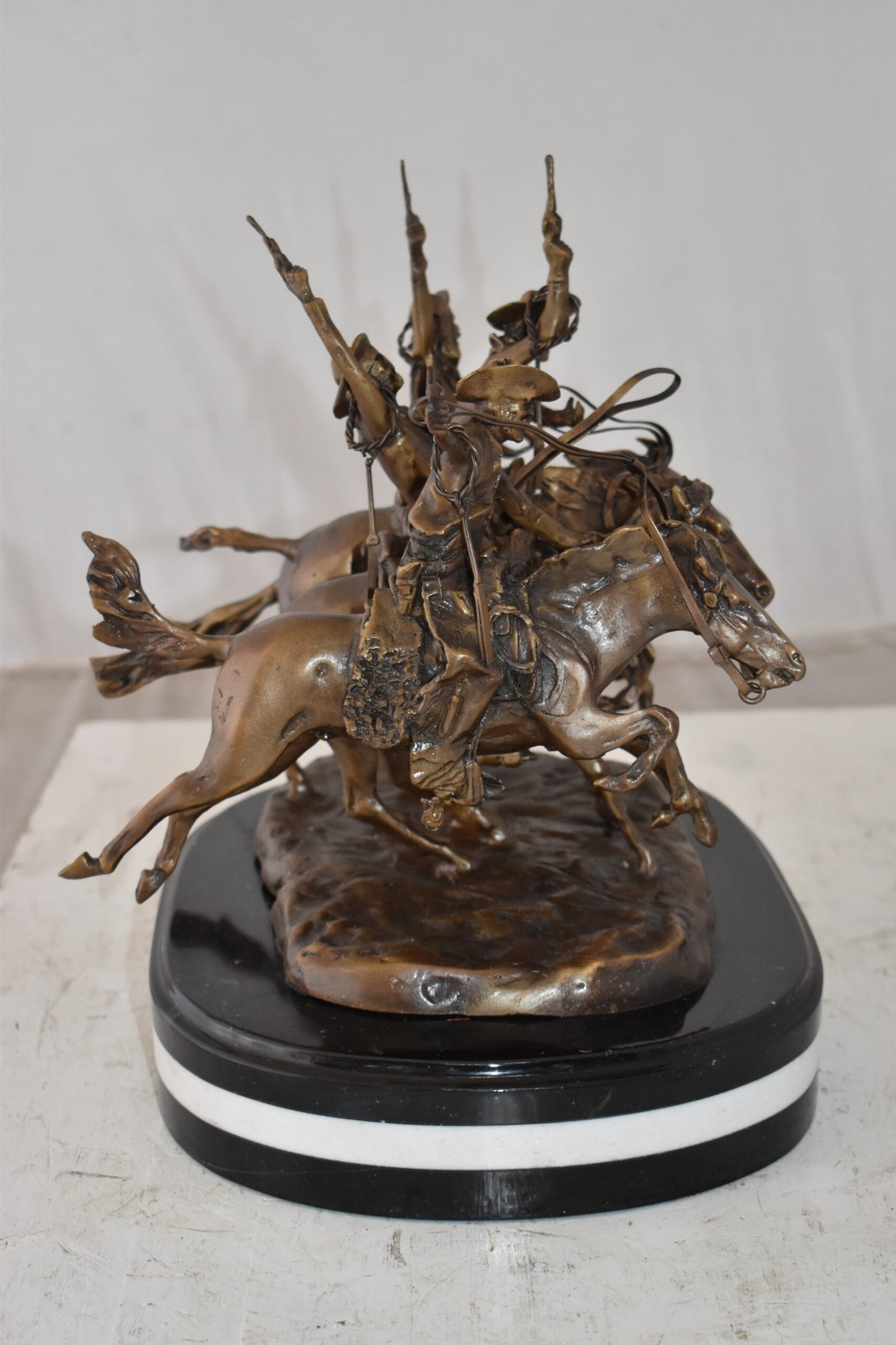 Coming Thru the Rye Remington Replica Bronze Statue Size: 13" x 12" x 14"H