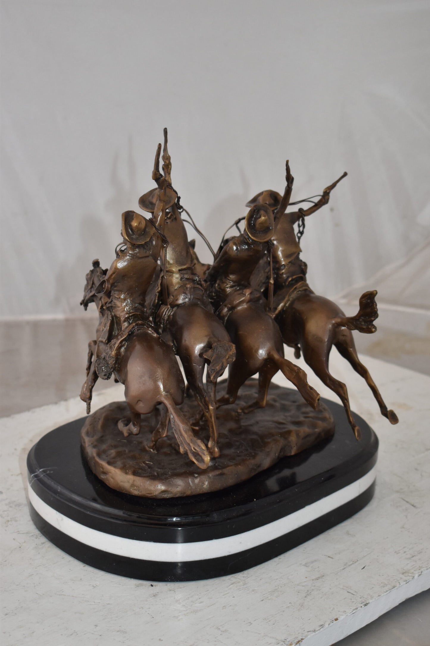 Coming Thru the Rye Remington Replica Bronze Statue Size: 13" x 12" x 14"H
