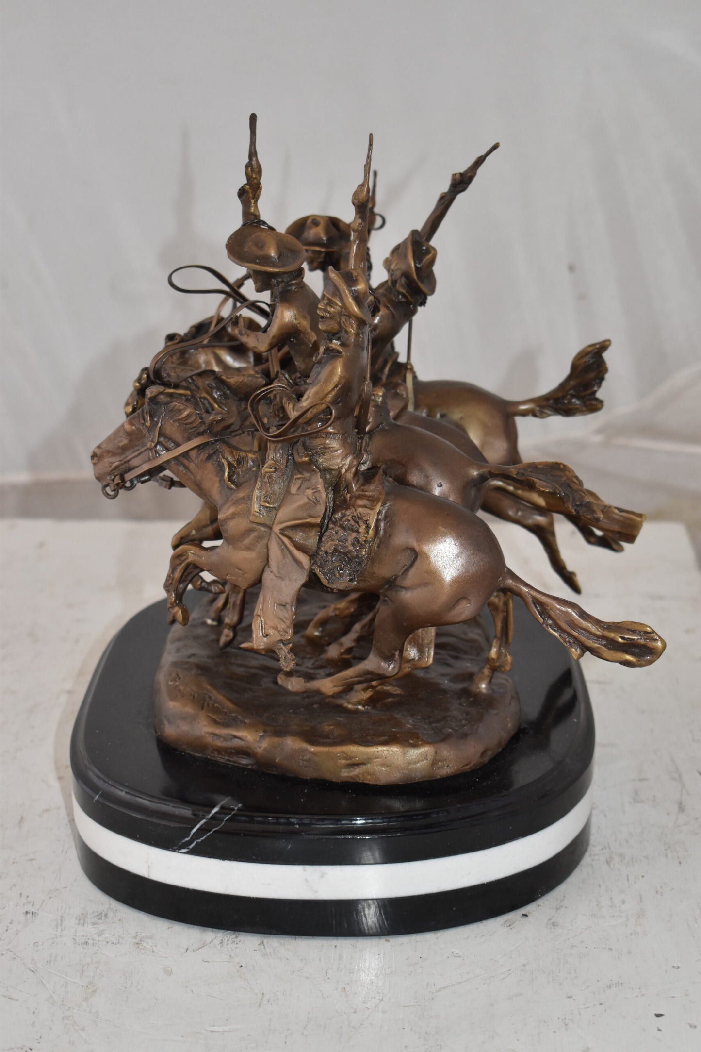 Coming Thru the Rye Remington Replica Bronze Statue Size: 13" x 12" x 14"H