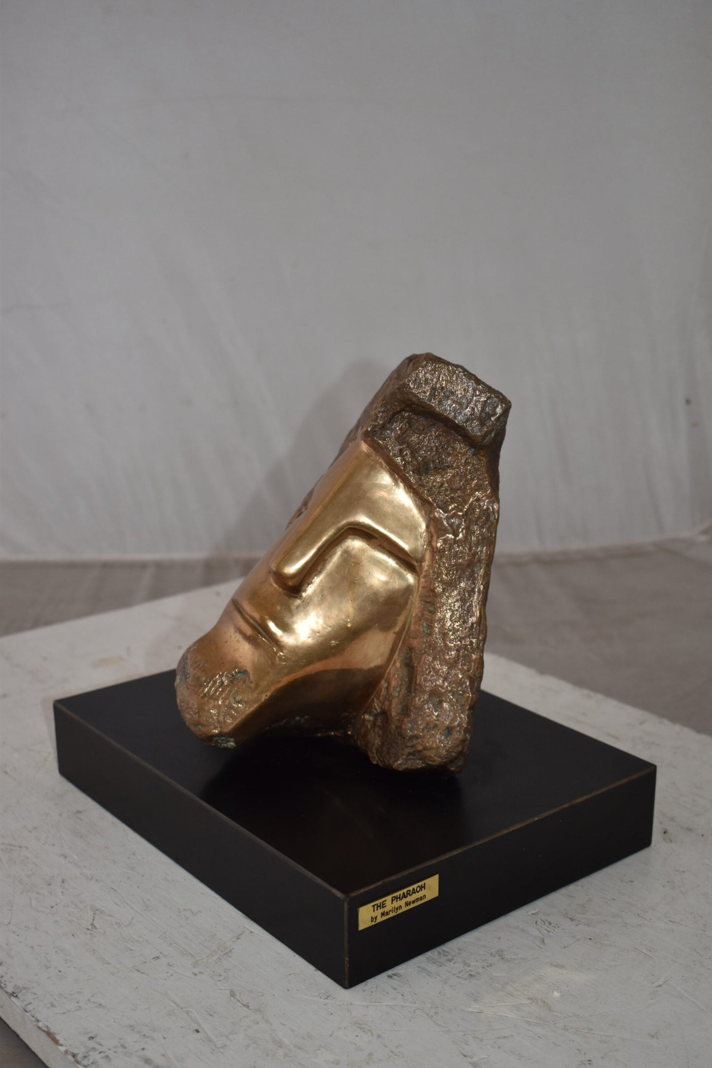 Original Marilyn Newman Bronze Statue Titled the Pharoah Size: 40" x 27" x 23"H