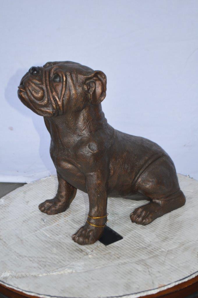 Beautiful bulldog bronze statue -  Size: 16"L x 7"W x 16"H.