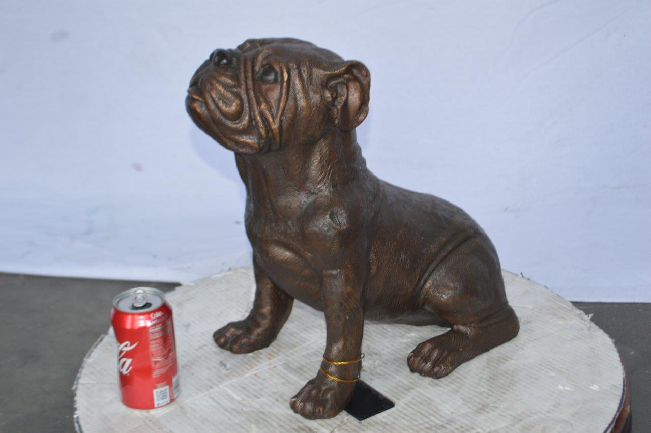 Beautiful bulldog bronze statue -  Size: 16"L x 7"W x 16"H.